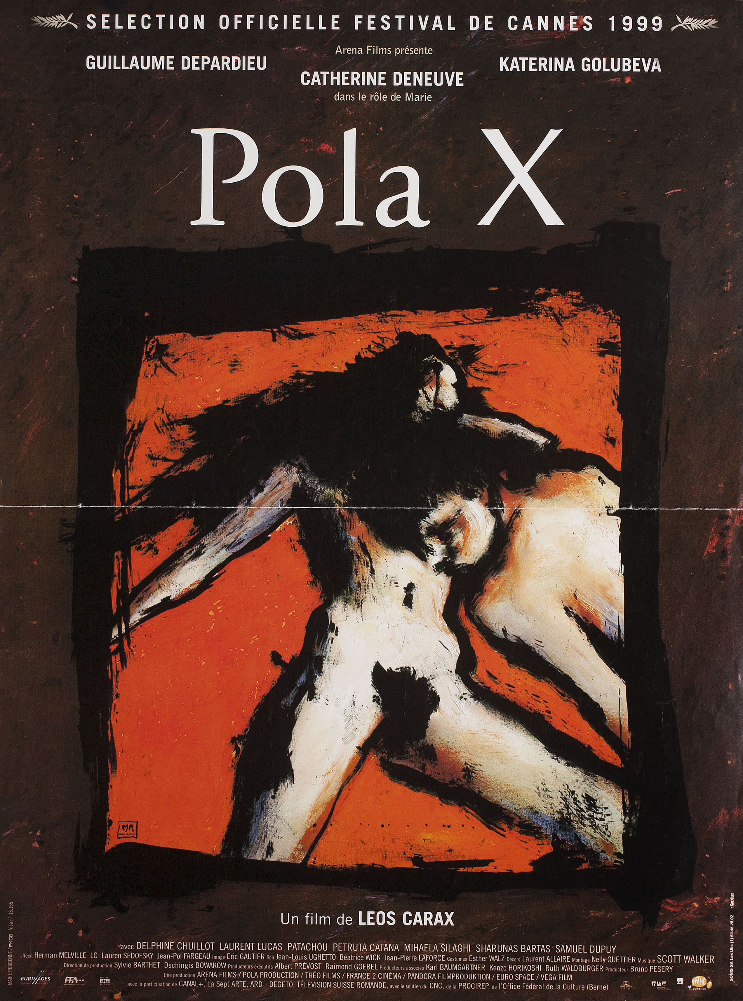 Пола Х (Pola X, 1999), режиссёр Леос Каракс, французский постер к фильму, автор Мари Рубен, 1999 год