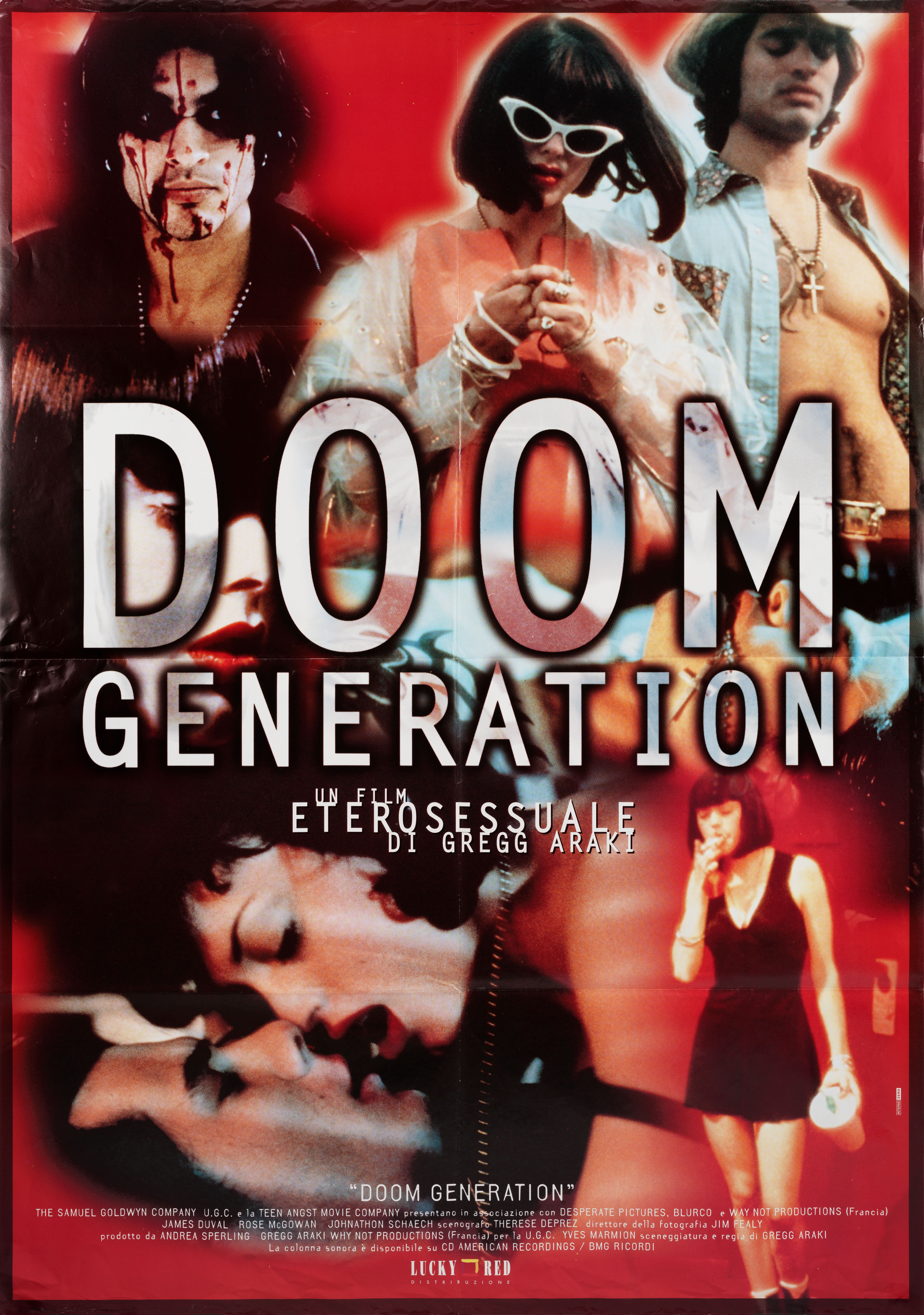 Поколение игры Doom (The Doom Generation, 1995), режиссёр Грегг Араки, итальянский постер к фильму, 1996 год (1)