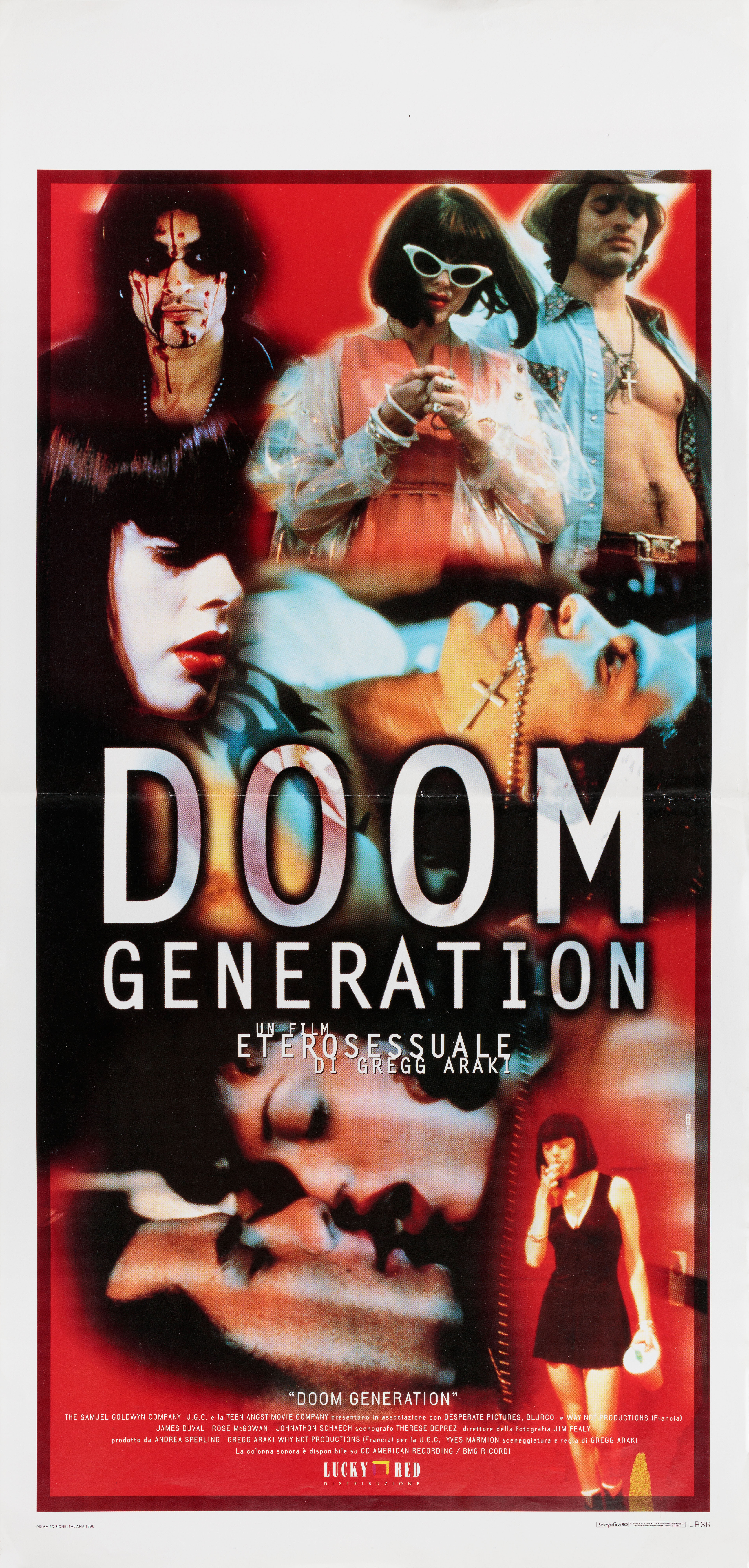 Поколение игры Doom (The Doom Generation, 1995), режиссёр Грегг Араки, итальянский постер к фильму, 1996 год