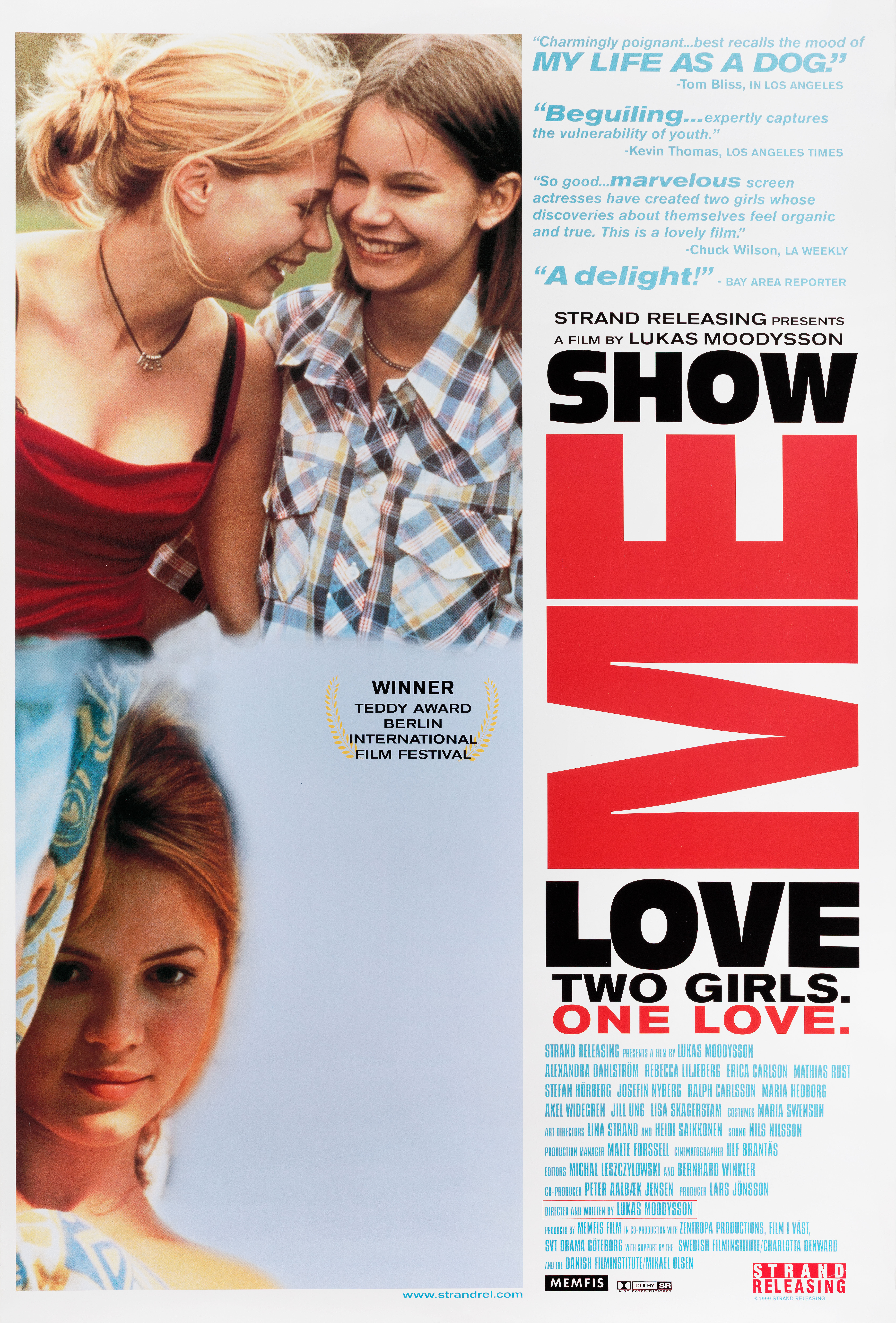 Покажи мне любовь (Show Me Love, 1998), режиссёр Лукас Мудиссон, американский постер к фильму, 1998 год