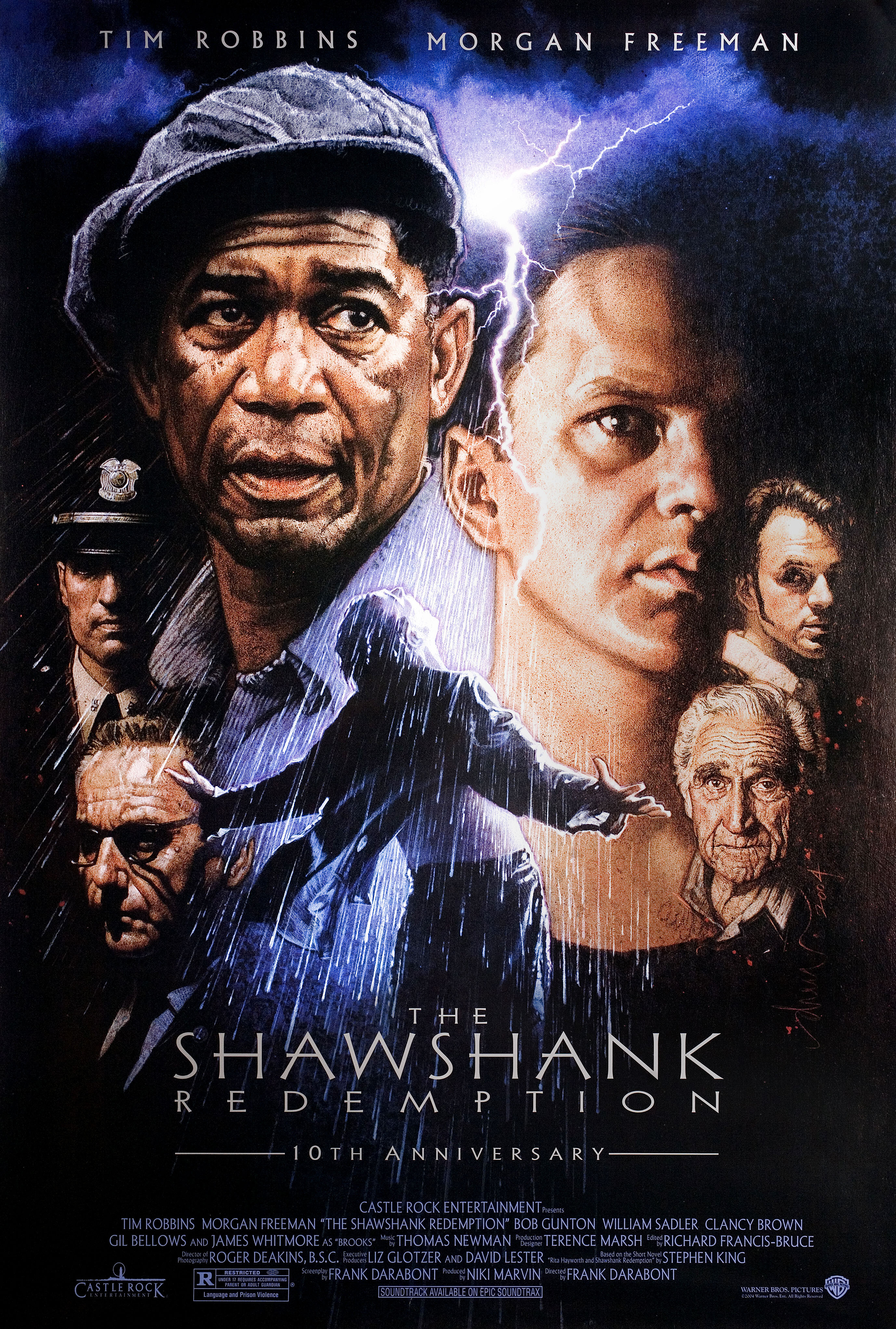 Побег из Шоушенка (The Shawshank Redemption, 1994), режиссёр Фрэнк Дарабонт, американский постер к фильму, автор Дрю Струзан, 2004 год