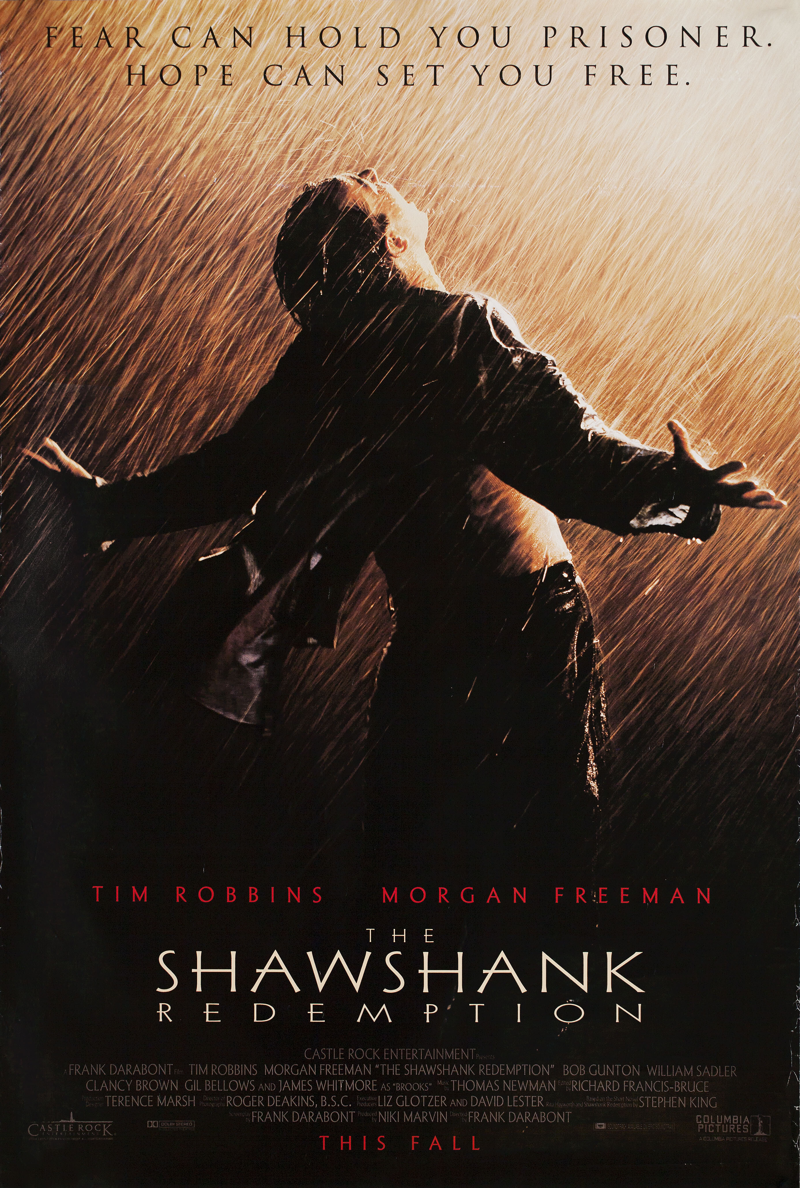 Побег из Шоушенка (The Shawshank Redemption, 1994), режиссёр Фрэнк Дарабонт, американский постер к фильму, 1994 год