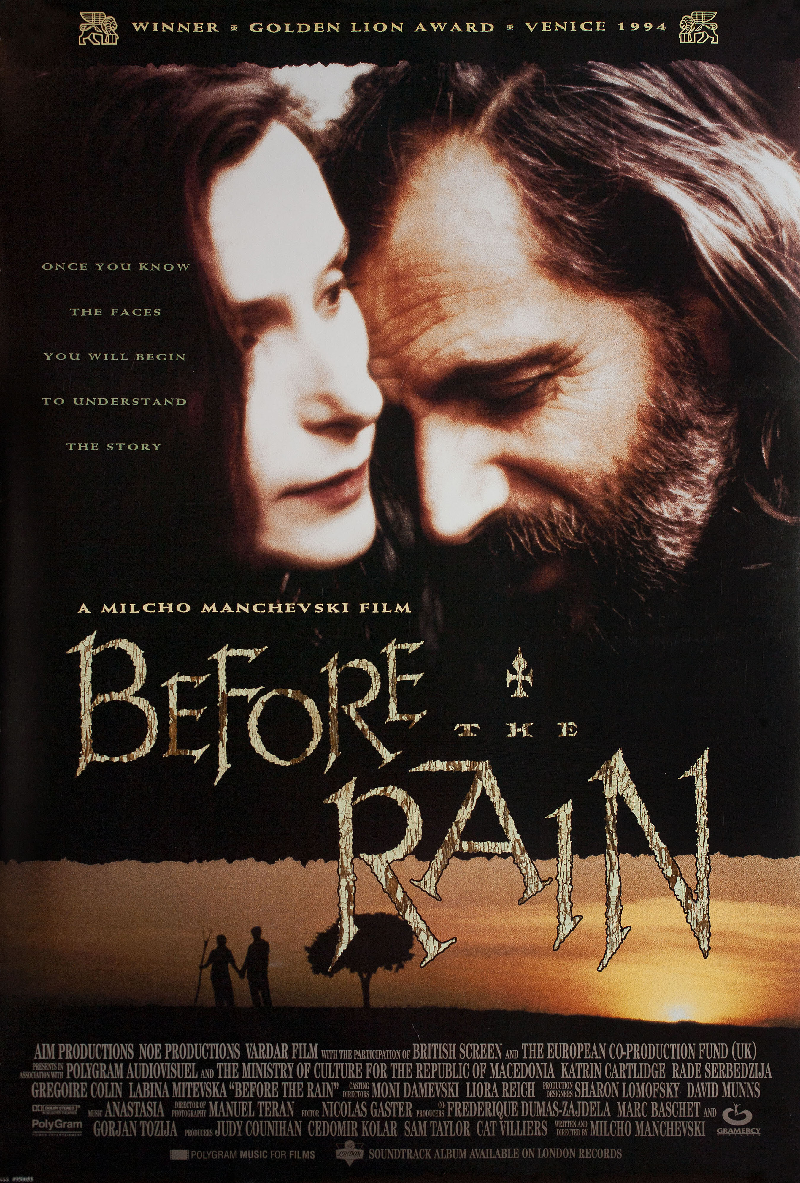 Перед дождем (Before the Rain, 1994), режиссёр Милчо Манчевски, американский постер к фильму, 1995 год
