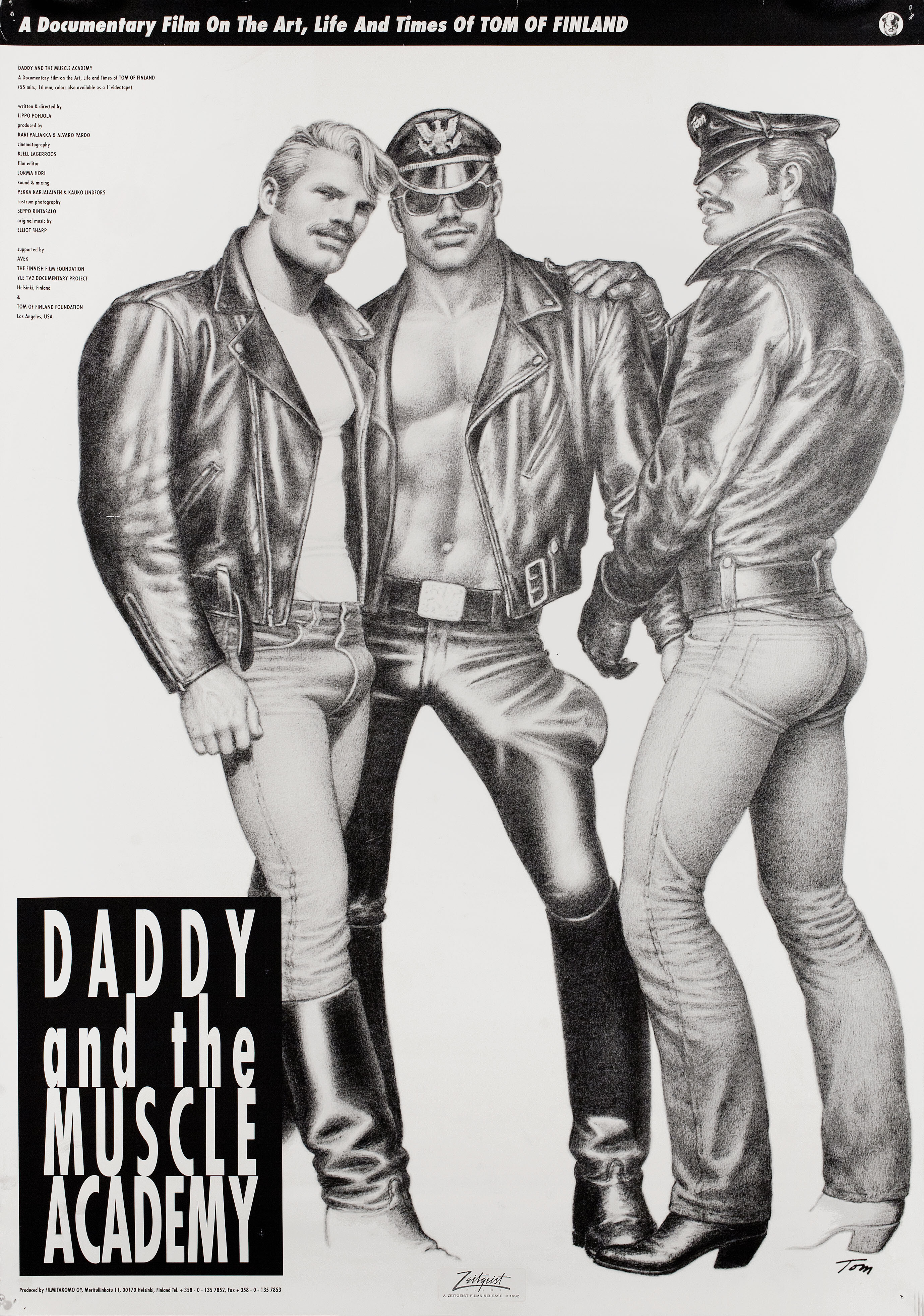 Том из Финляндии: Папа и Академия мускулов (Daddy and the Muscle Academy, 1991), режиссёр Илппо Похъёла, американский постер к фильму