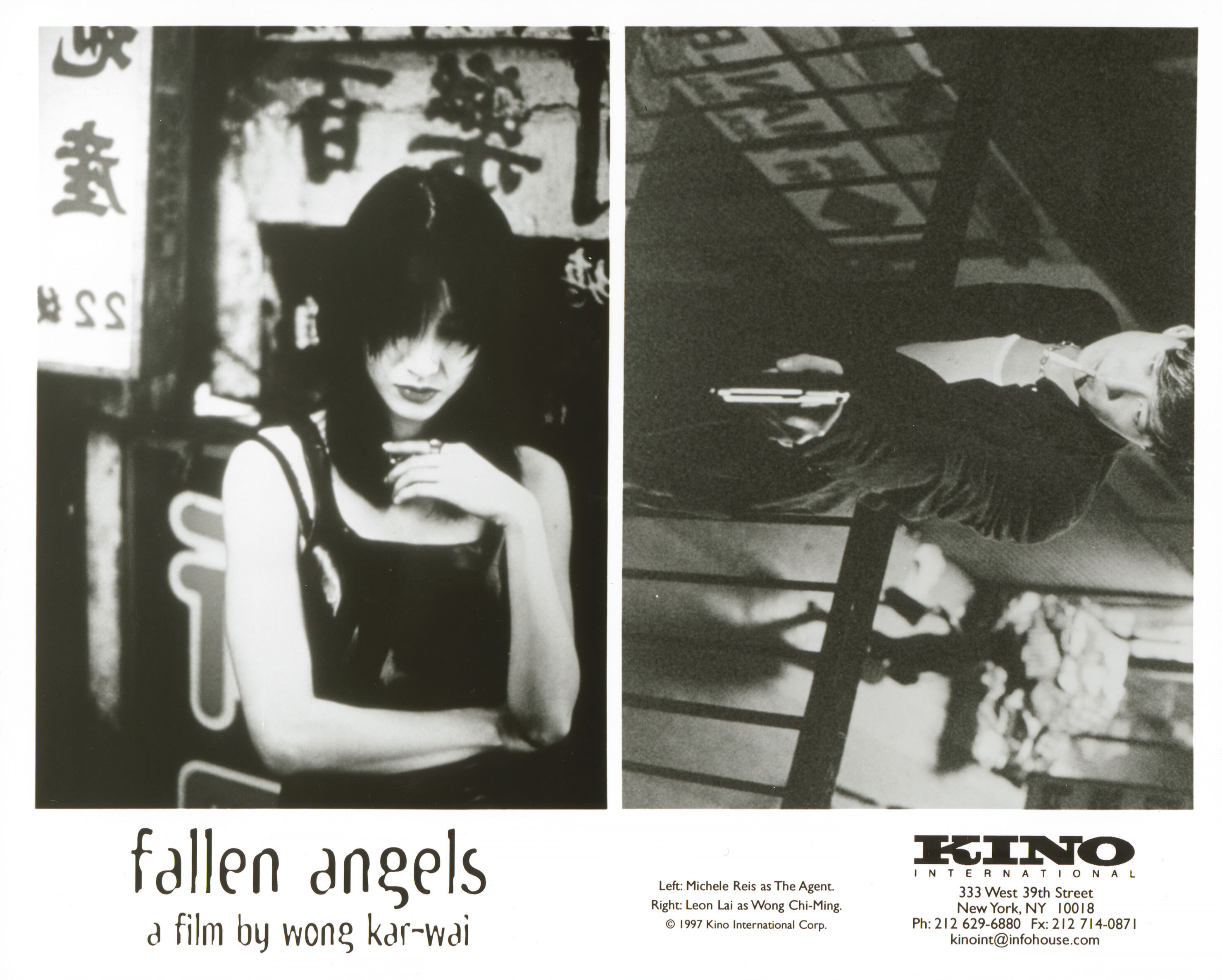 Падшие ангелы (Fallen Angels, 1995), режиссёр Вонг Карвай, американский постер к фильму, 1998 год (1)