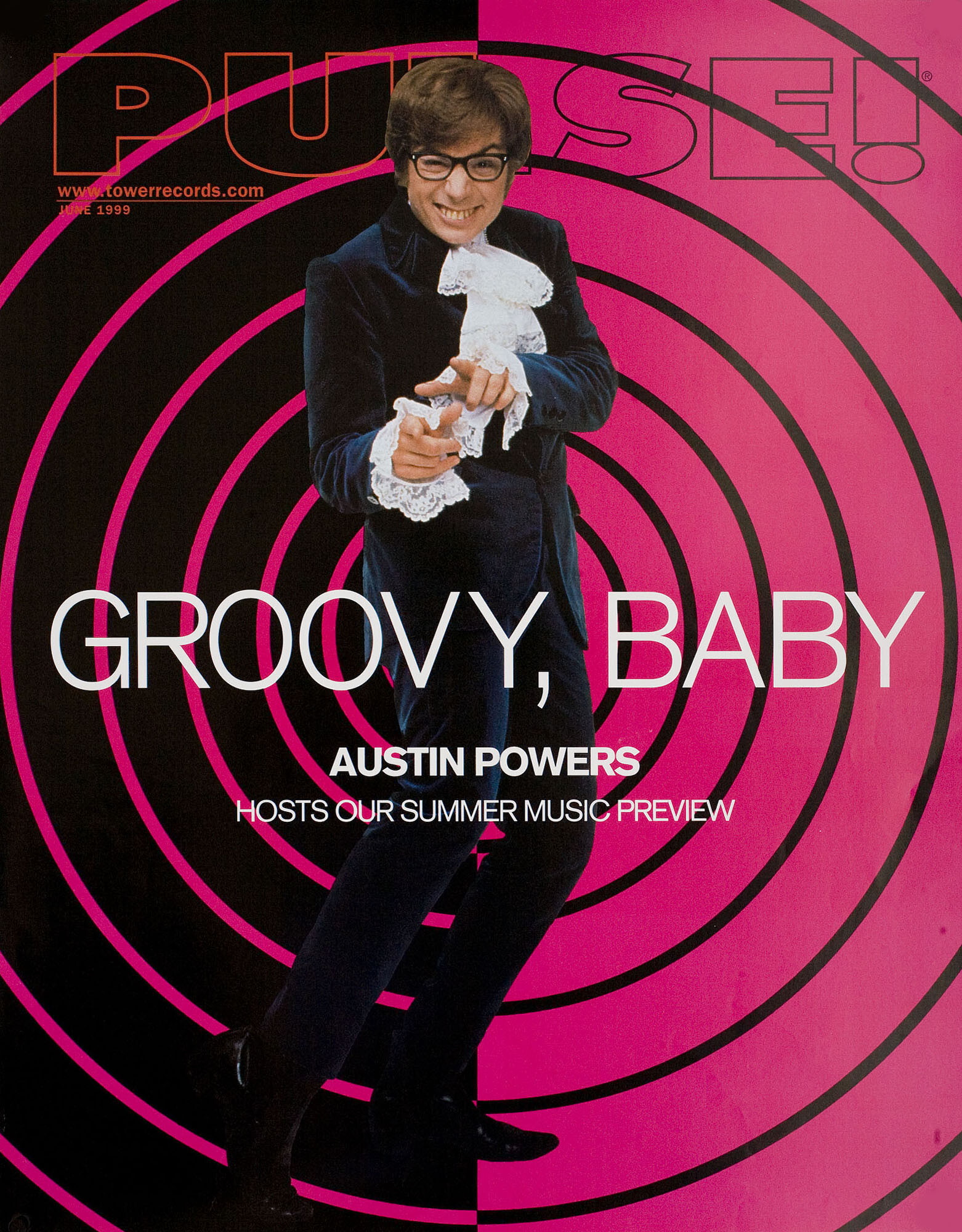 Остин Пауэрс: Шпион, который меня соблазнил (Austin Powers The Spy Who Shagged Me, 1999), режиссёр Джей Роуч, американский постер к фильму, 1999 год