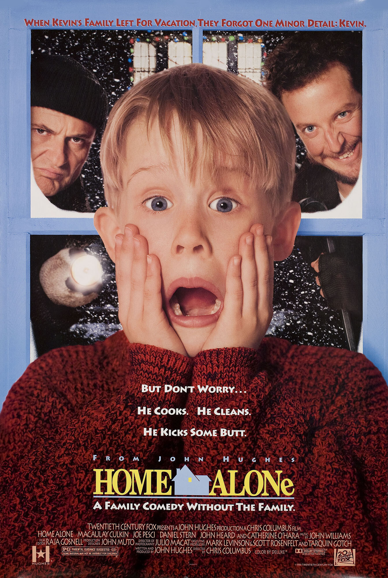 Один дома (Home Alone, 1990), режиссёр Крис Коламбус, американский постер к фильму, 1990 год