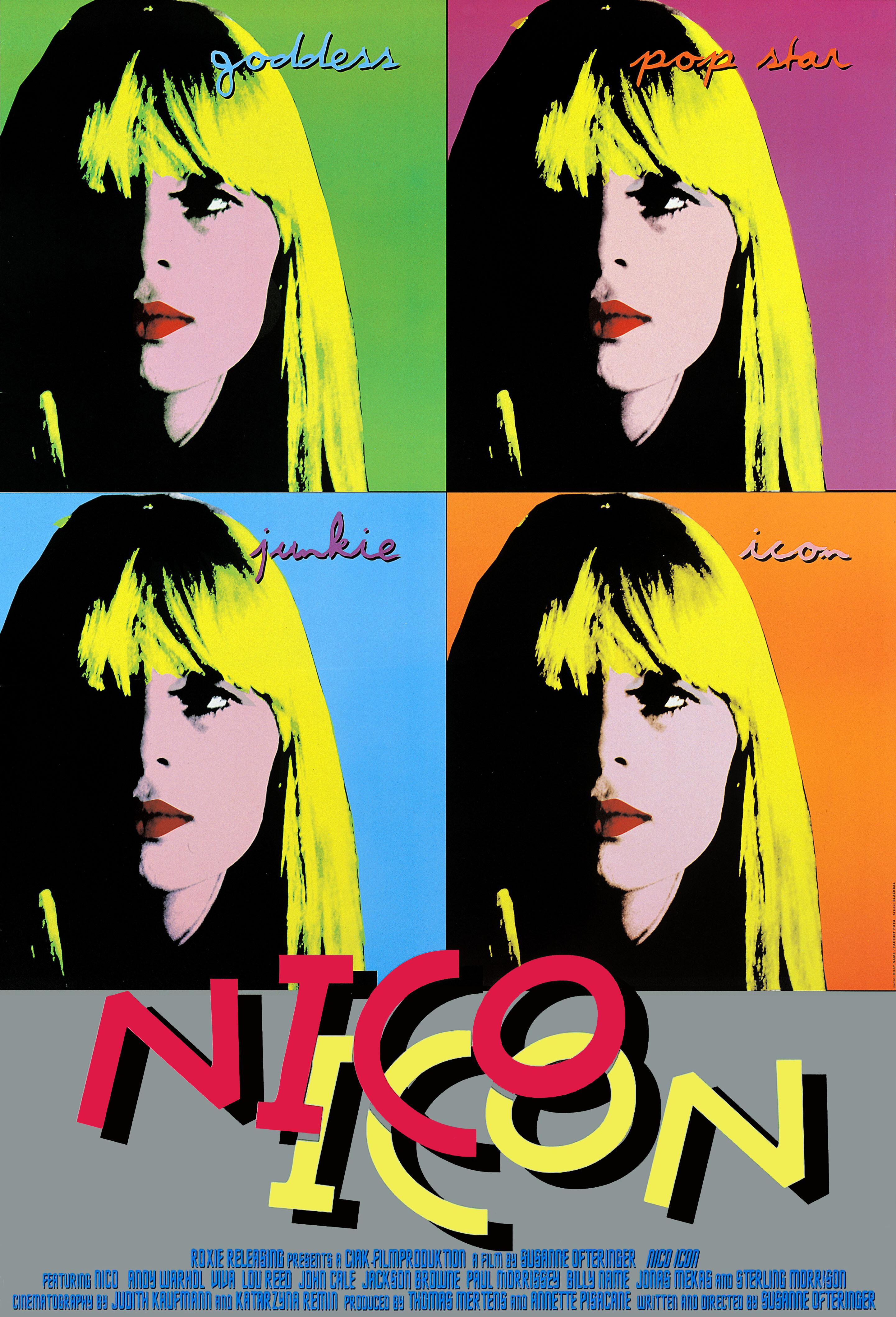 Нико Икона (Nico Icon, 1995), режиссёр Сюзанна Офтерингер, британский постер к фильму, 1995 год