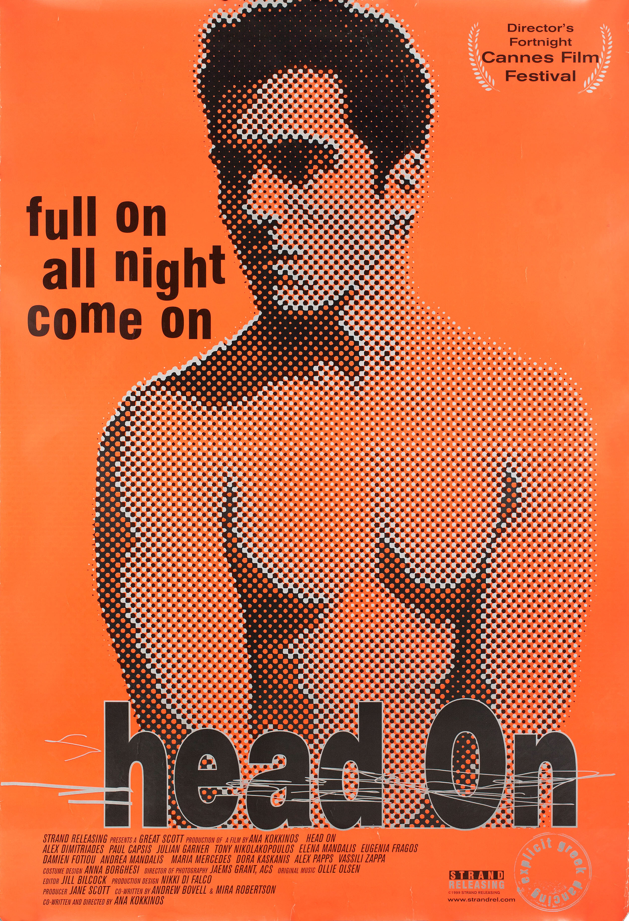 Головой о стену (Head On, 1998), режиссёр Ана Коккинос, американский постер к фильму, 1998 год