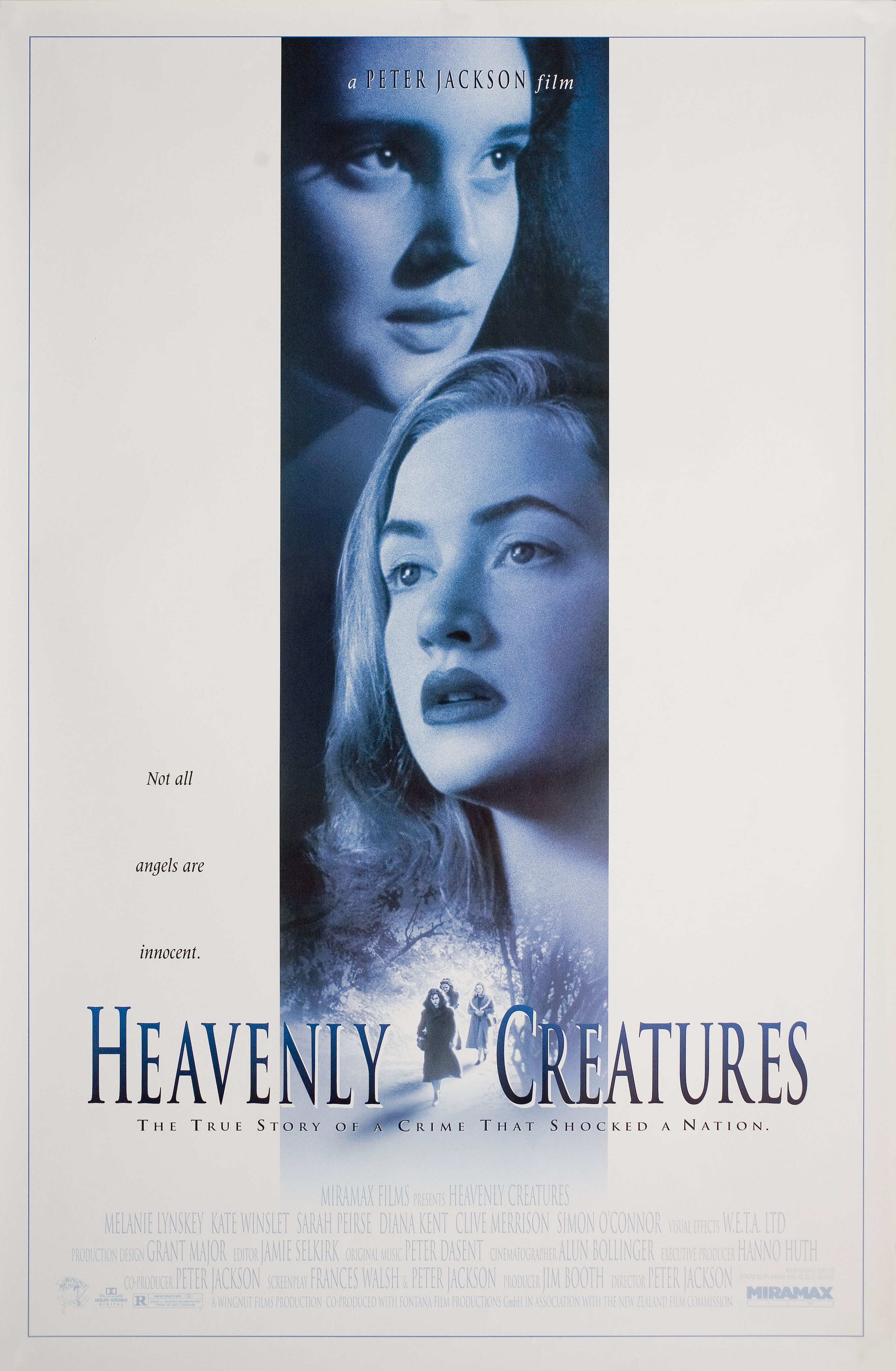 Небесные создания (Heavenly Creatures, 1994), режиссёр Питер Джексон, американский постер к фильму, 1994 год