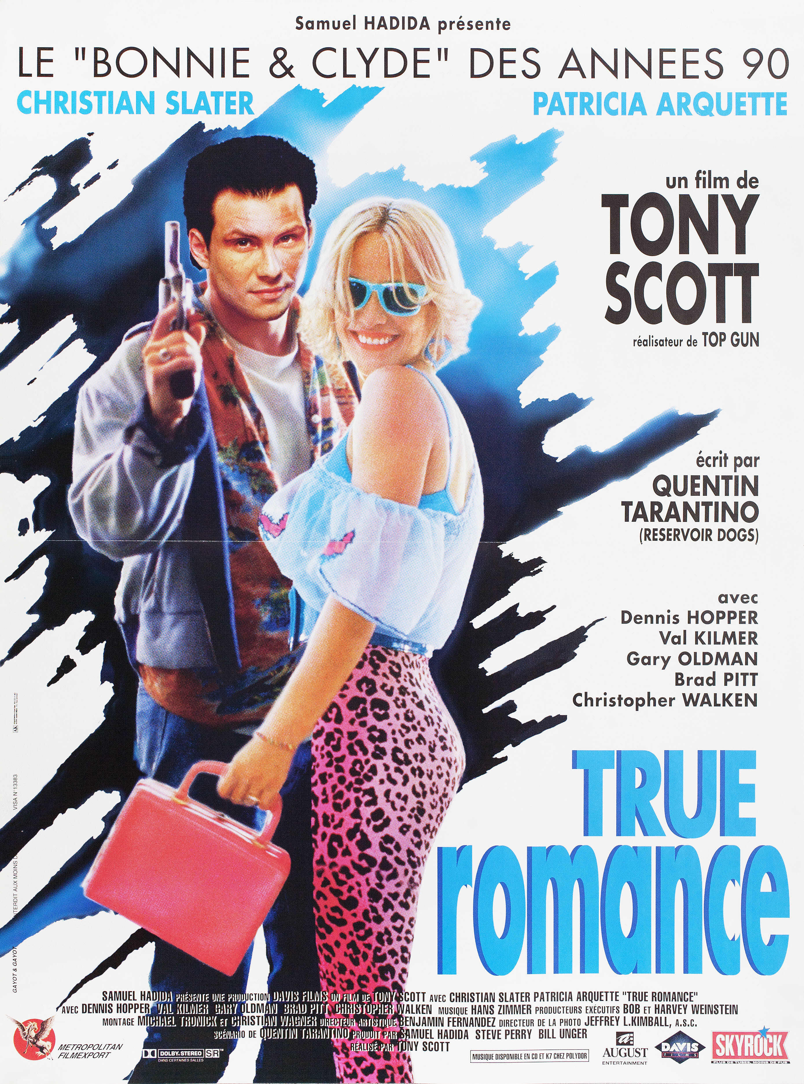 Настоящая любовь (True Romance, 1993), режиссёр Тони Скотт, французский постер к фильму, 1994 год (2)