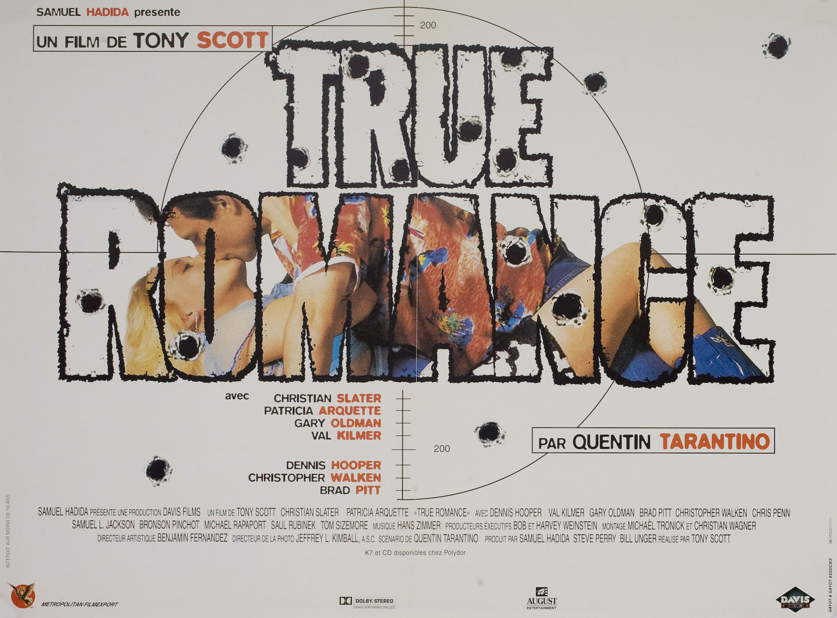 Настоящая любовь (True Romance, 1993), режиссёр Тони Скотт, французский постер к фильму, 1994 год (1)