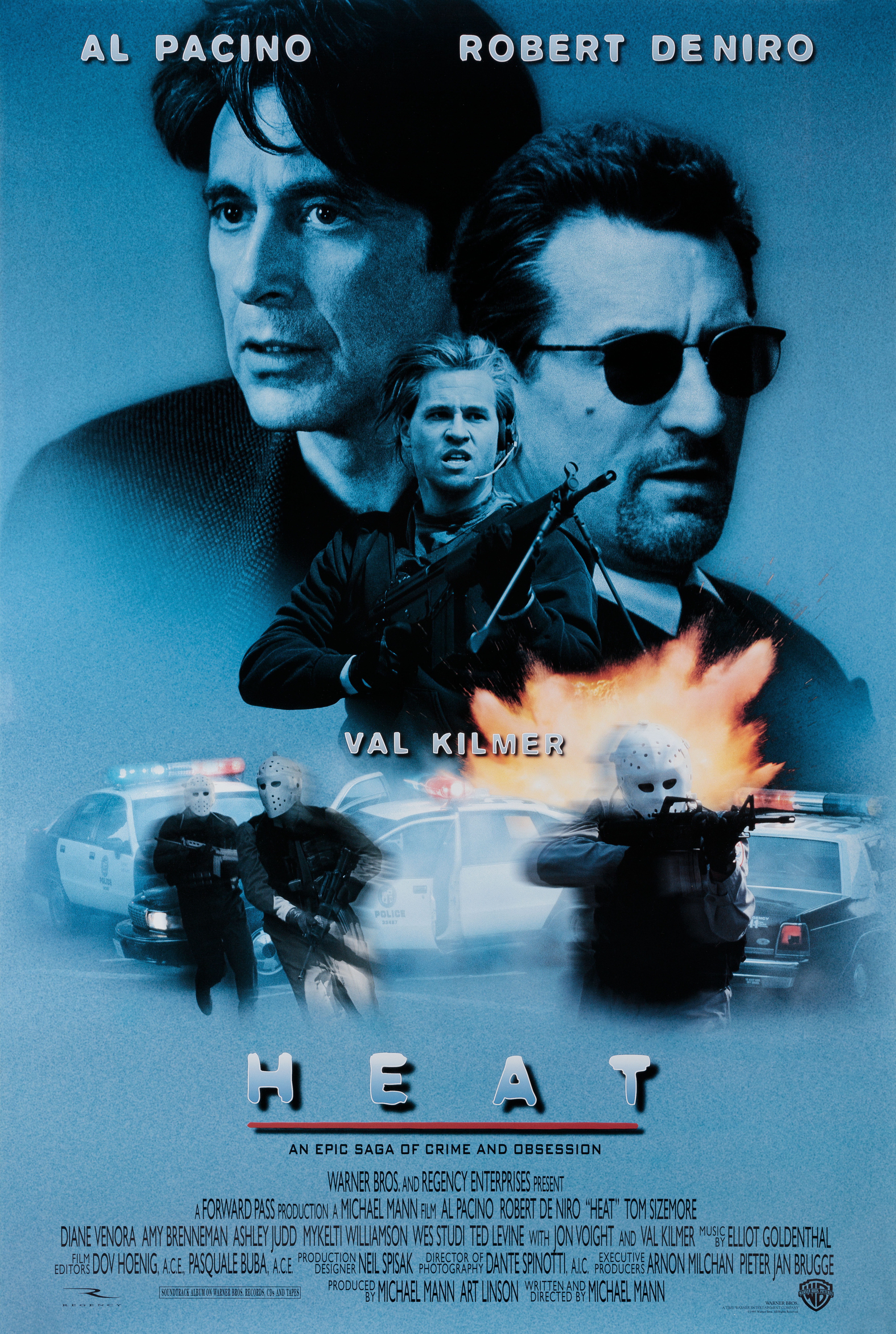 Схватка (Heat, 1995), режиссёр Майкл Манн, американский постер к фильму, 1995 год