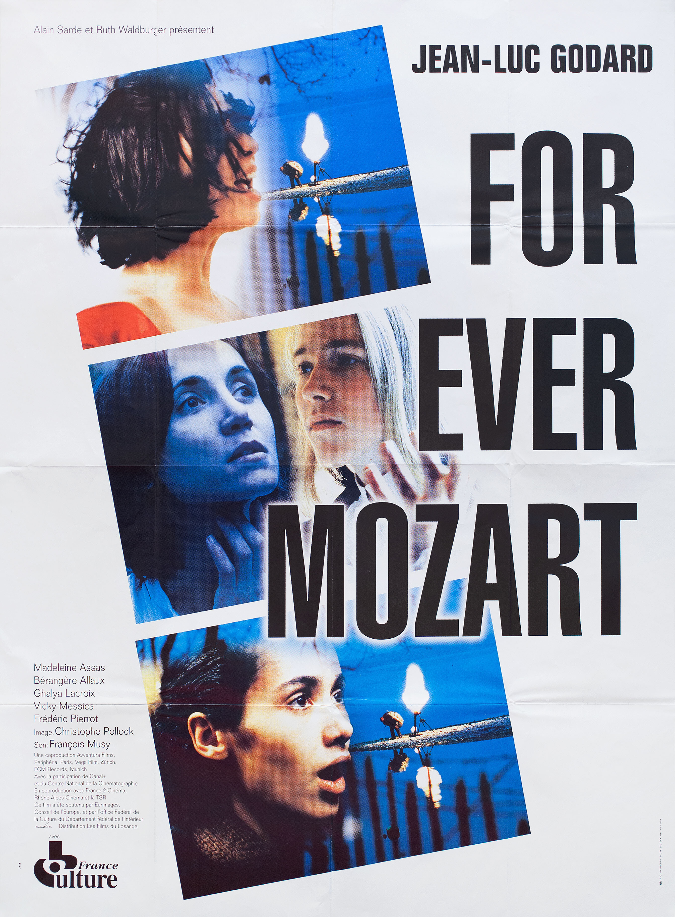 Моцарт (For Ever Mozart, 1996), режиссёр Жан-Люк Годар, французский постер к фильму, 1996 год