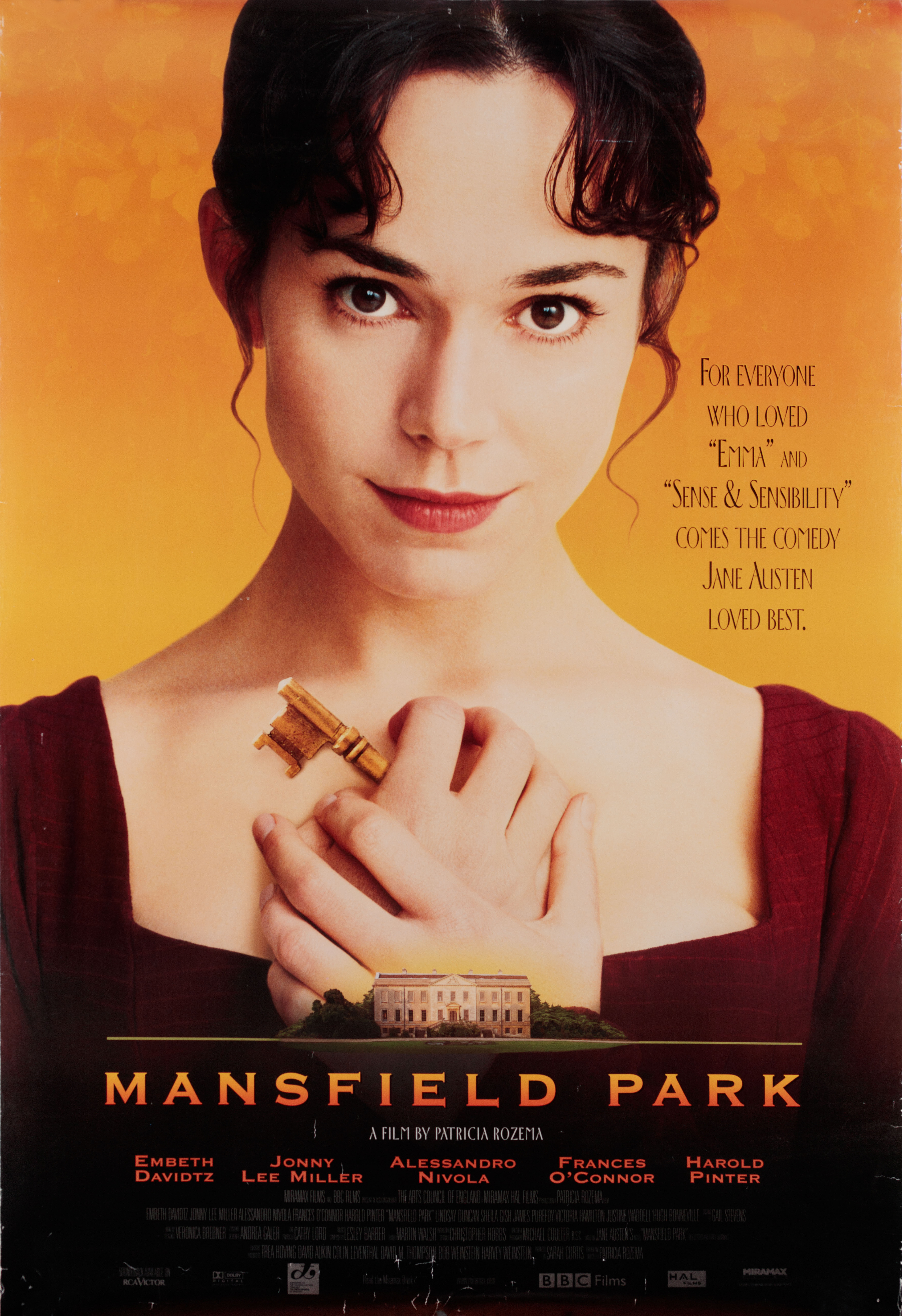 Мэнсфилд Парк (Mansfield Park, 1999), режиссёр Патрисия Розема, американский постер к фильму, 1999 год