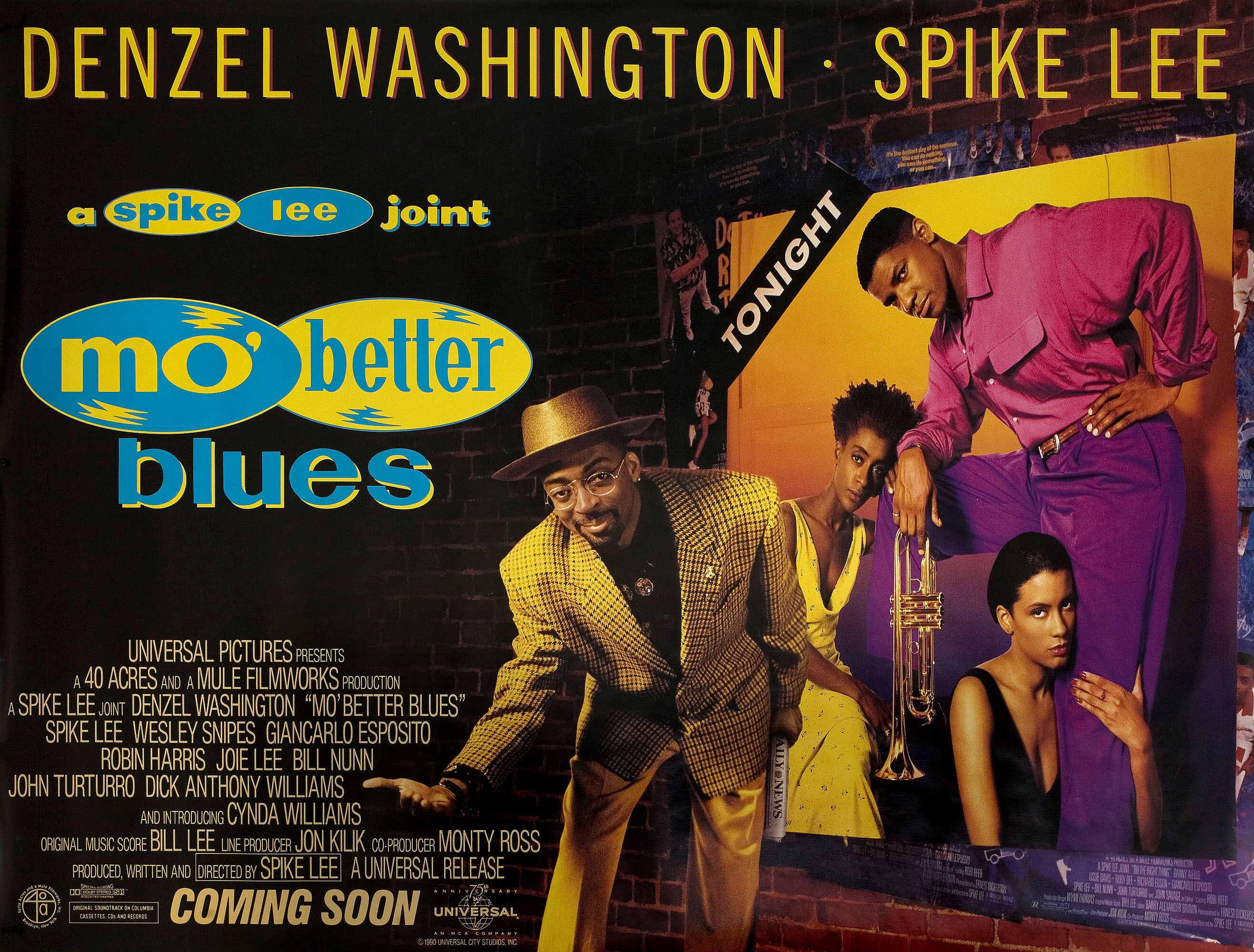 Блюз о лучшей жизни (Mo' Better Blues, 1990), режиссёр Спайк Ли, американский постер к фильму, 1990 год