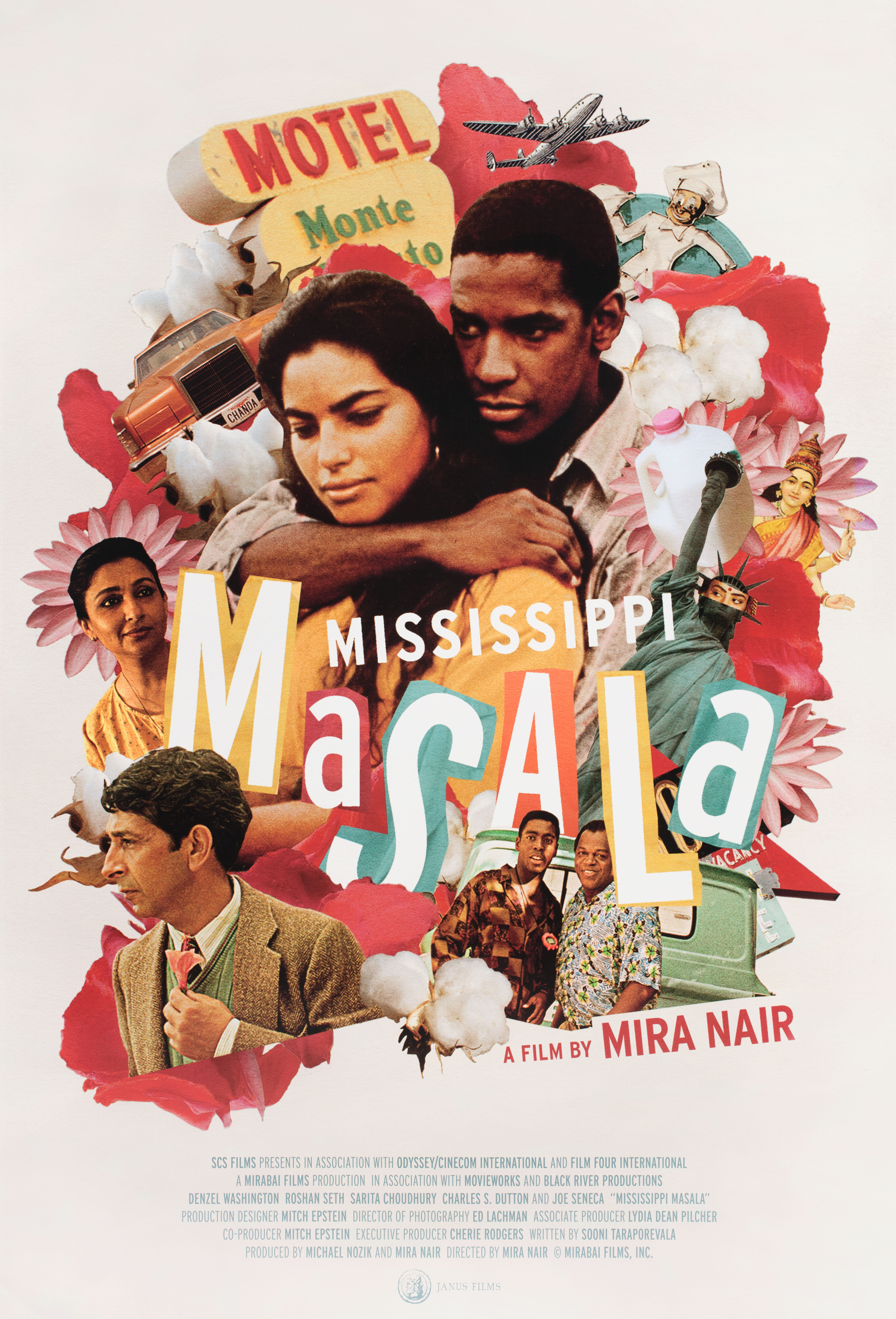 Миссисипская масала (Mississippi Masala, 1991), режиссёр Мира Наир, американский постер к фильму, 2022 год
