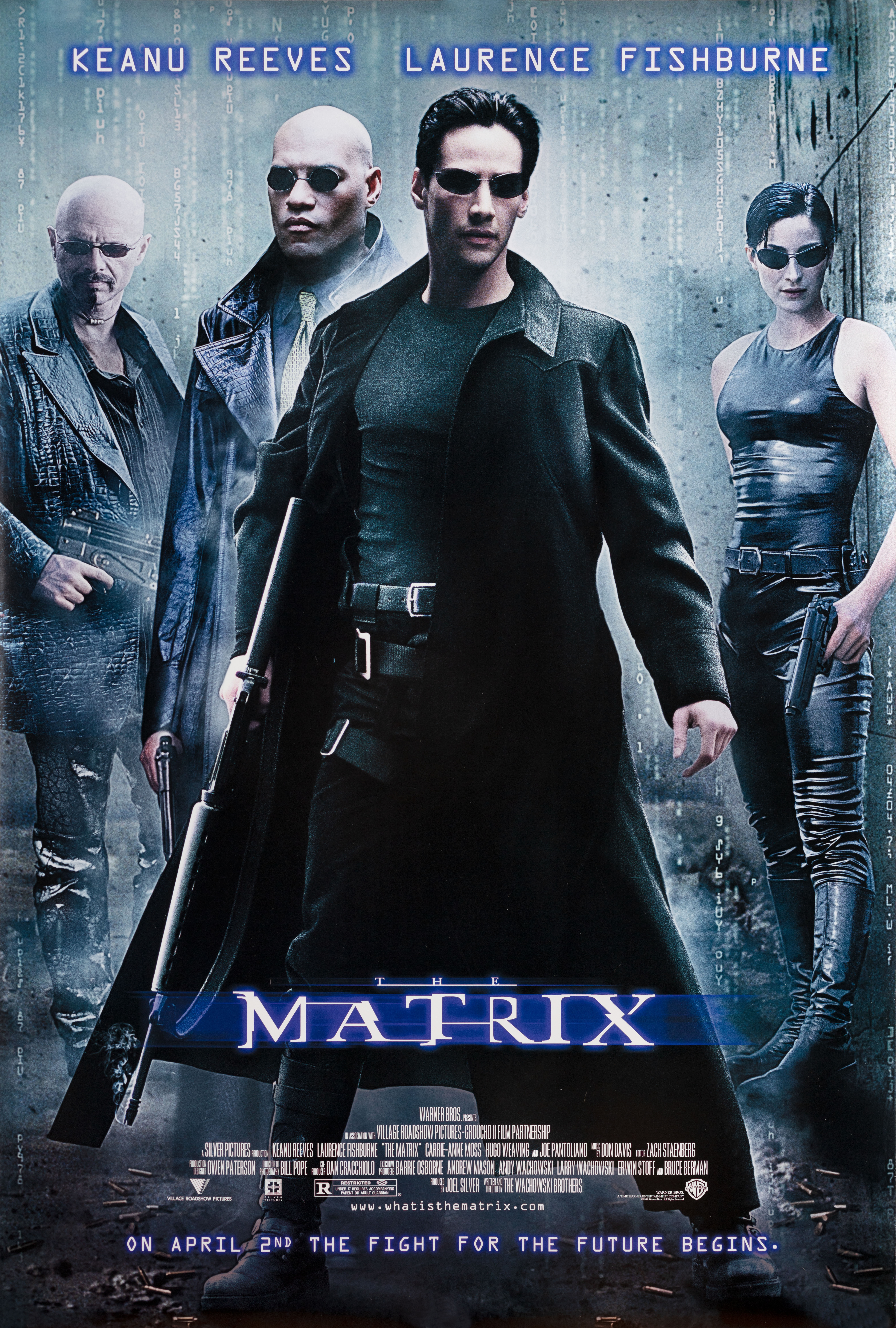Матрица (The Matrix, 1999), режиссёр Лана и Лилли Вачовски, американский постер к фильму, 1999 год (1)