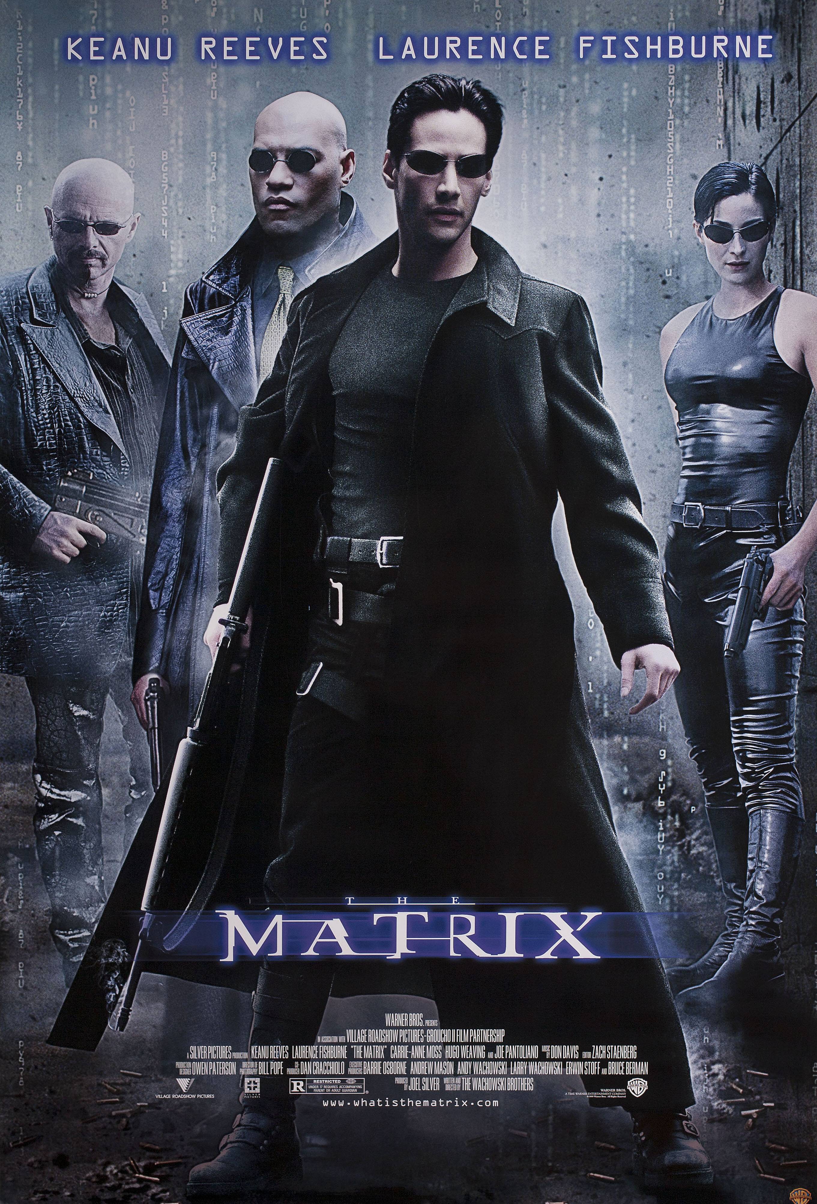 Матрица (The Matrix, 1999), режиссёр Лана и Лилли Вачовски, американский постер к фильму, 1999 год