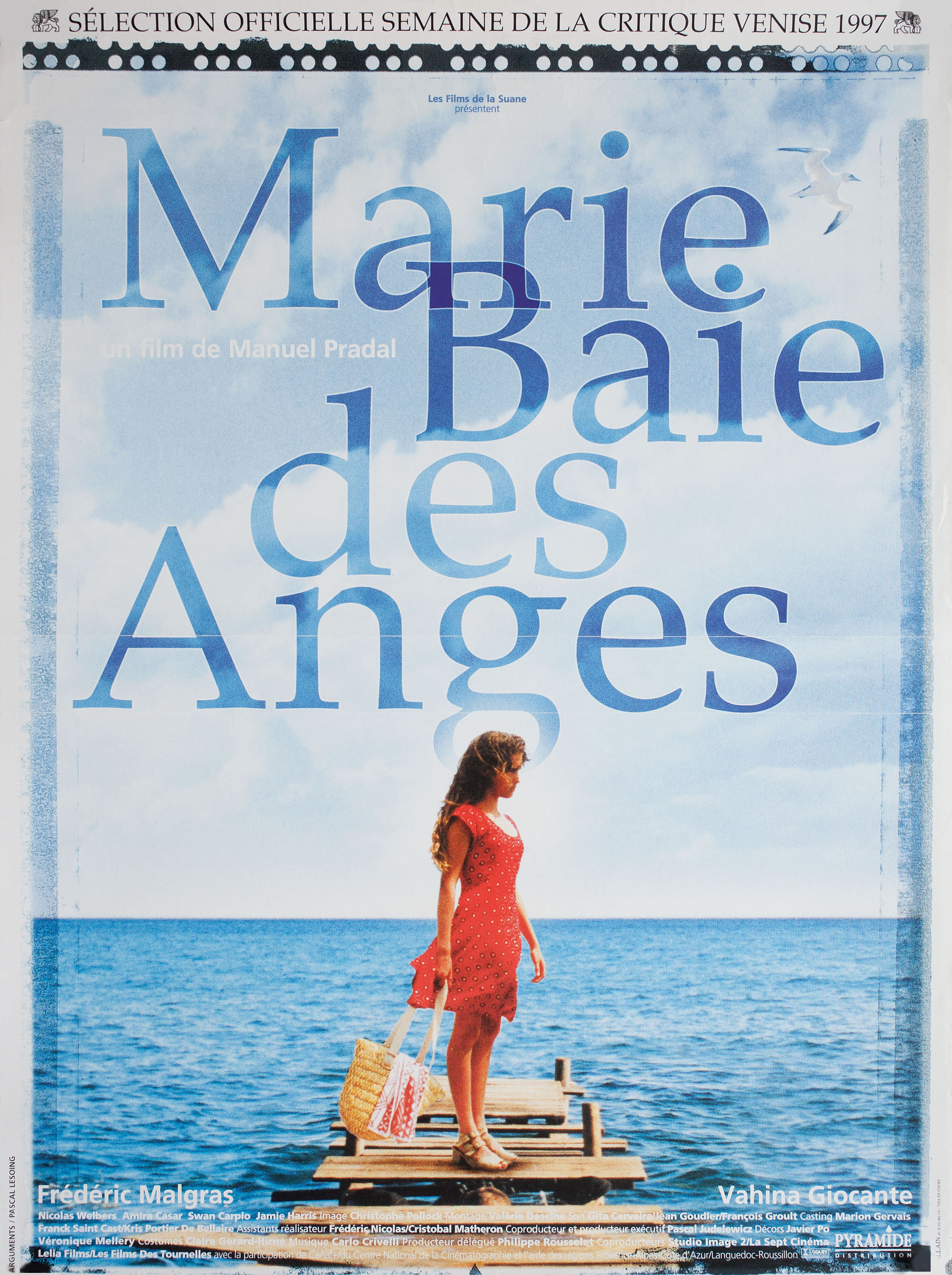 Мари с залива ангелов (Marie from the Bay of Angels, 1997), режиссёр Мануэль Прадаль, французский постер к фильму, 1997 год