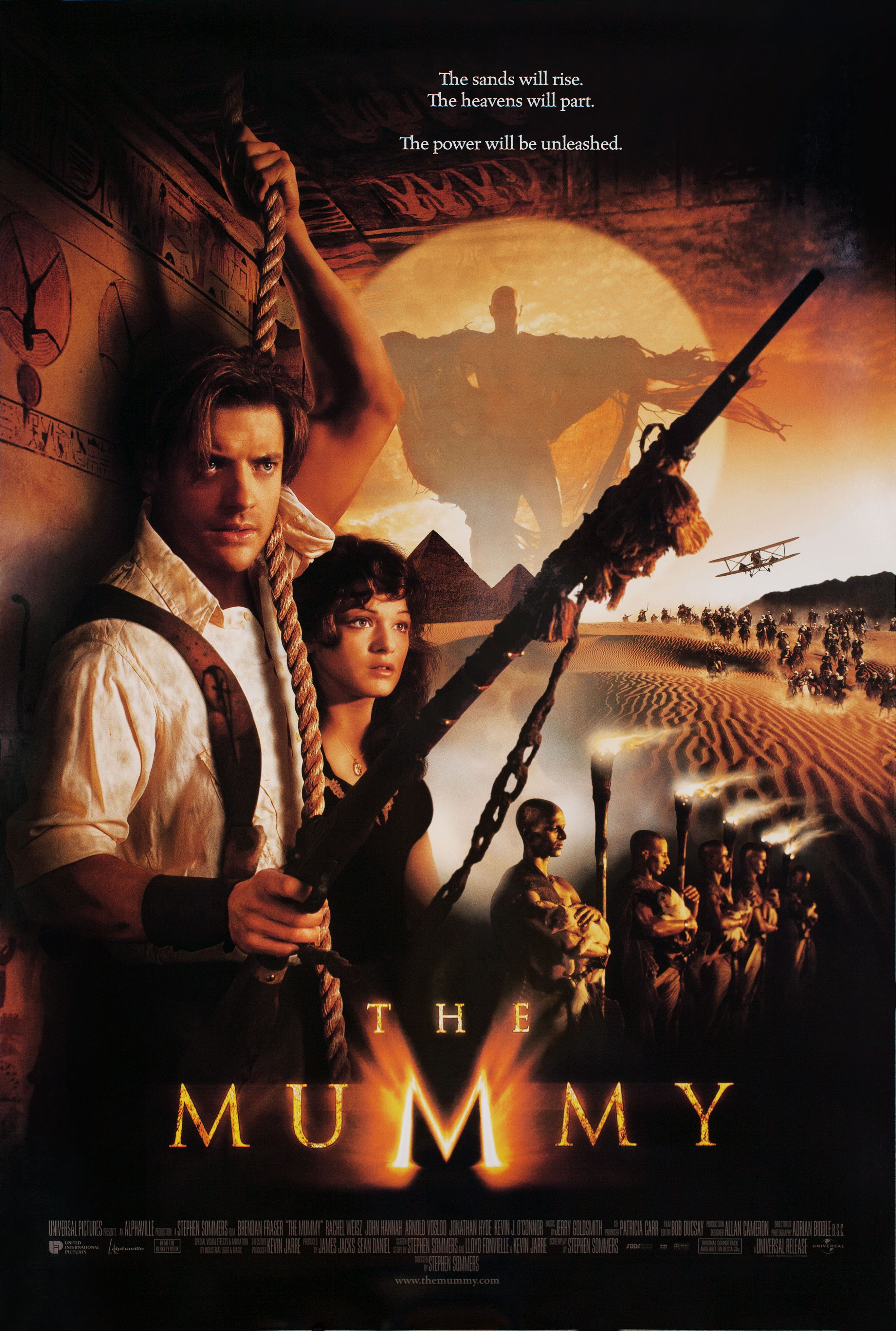 Мумия (The Mummy, 1999), режиссёр Стивен Соммерс, американский постер к фильму, 1999 год
