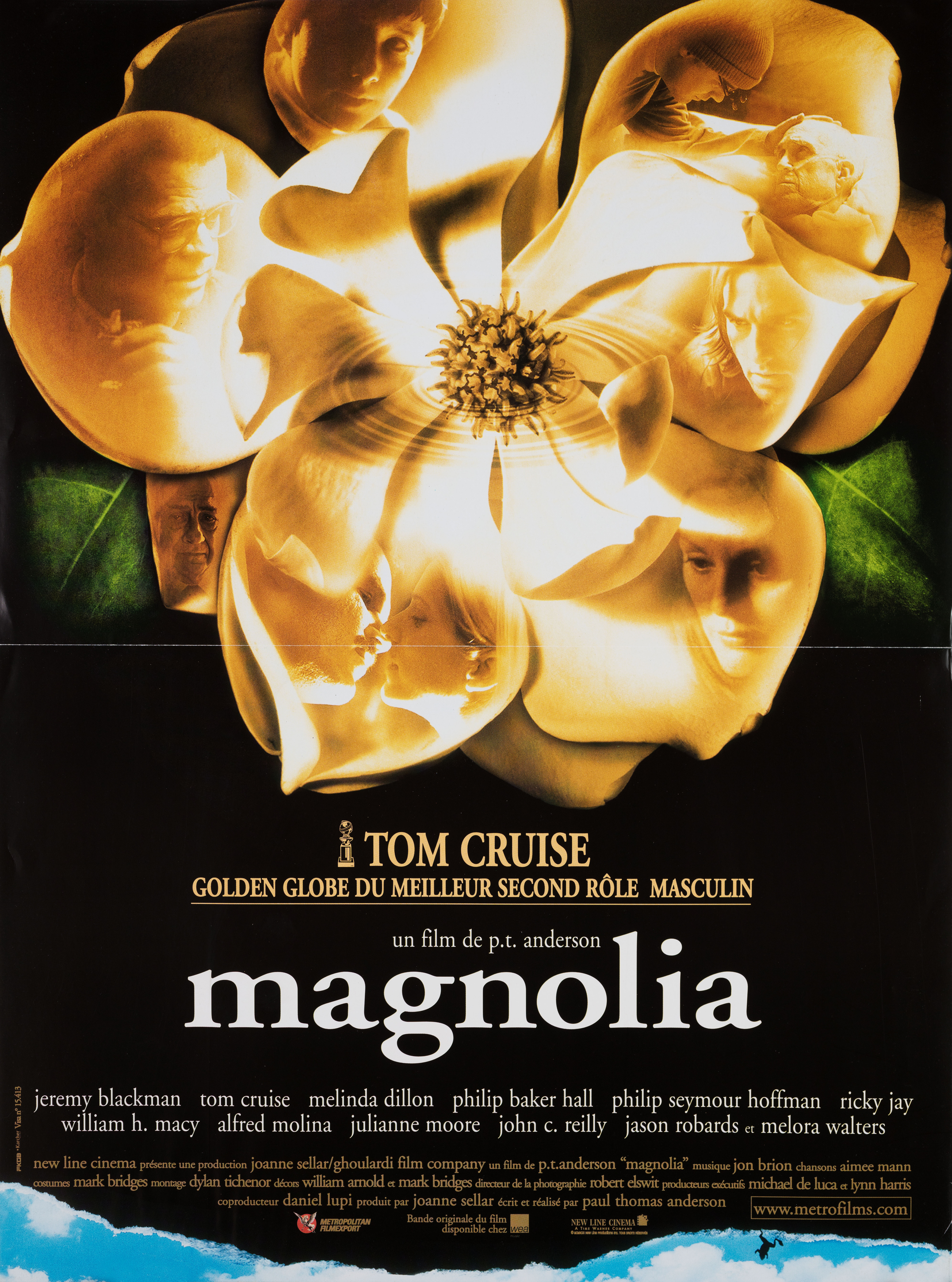 Магнолия (Magnolia, 1999), режиссёр Пол Томас Андерсон, французский постер к фильму, 1999 год
