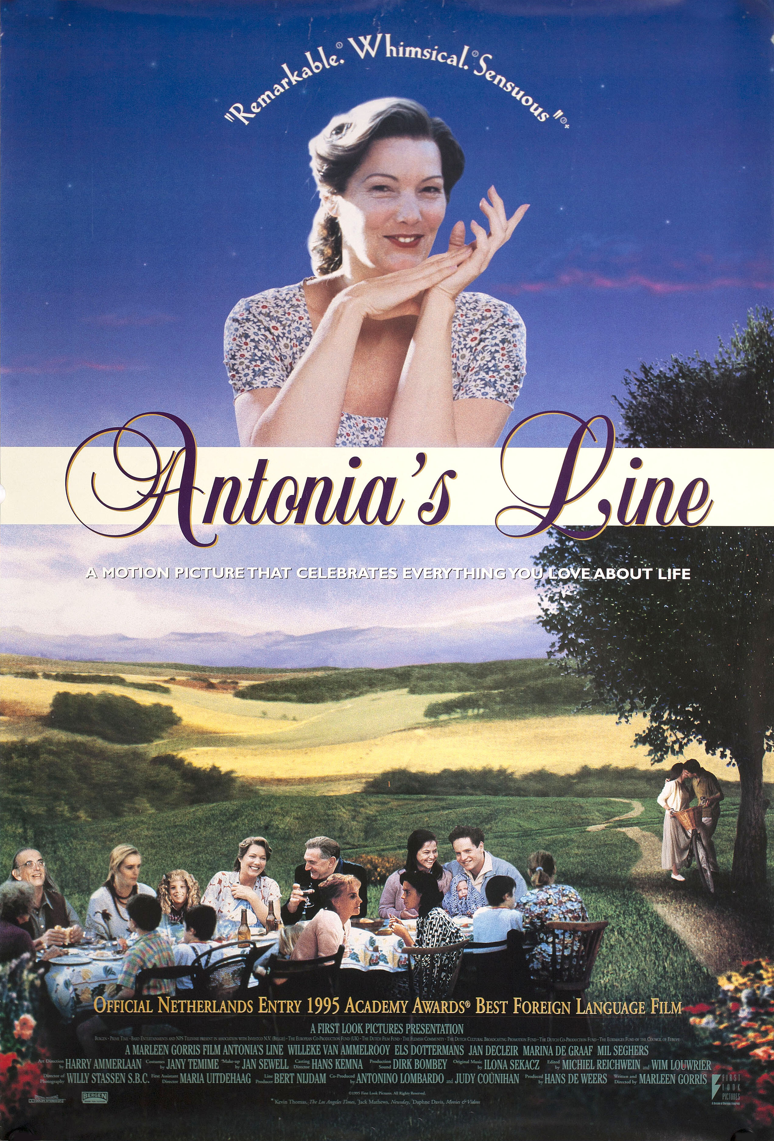 Антония (Antonias Line, 1995), режиссёр Марлин Горрис, американский постер к фильму, 1995 год