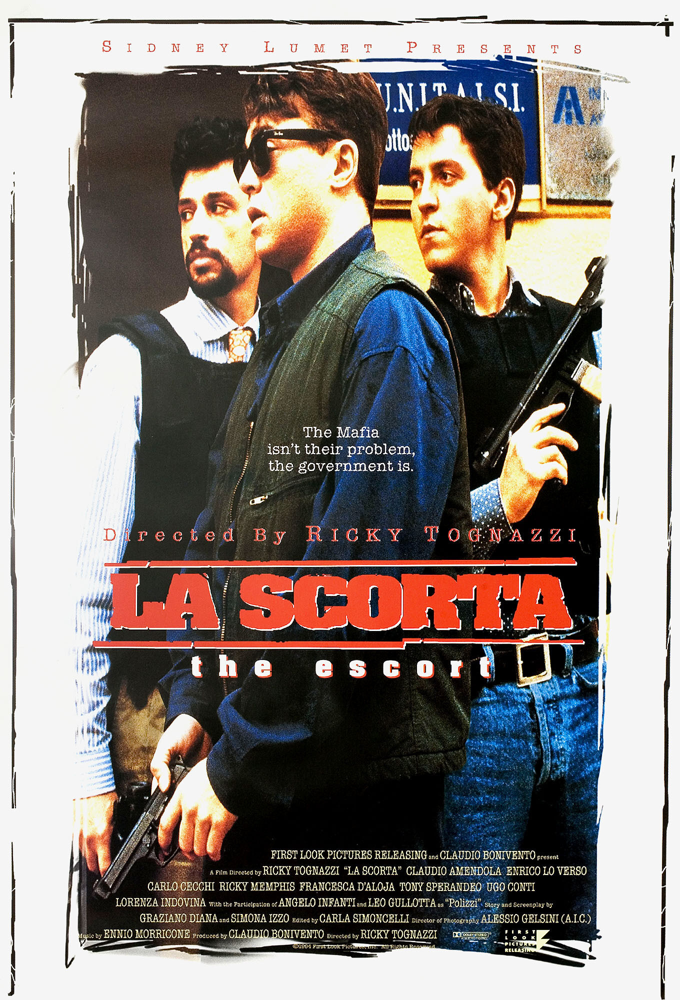 Охрана  (La scorta, 1993), режиссёр Рикки Тоньяцци, американский постер к фильму, 1993 год