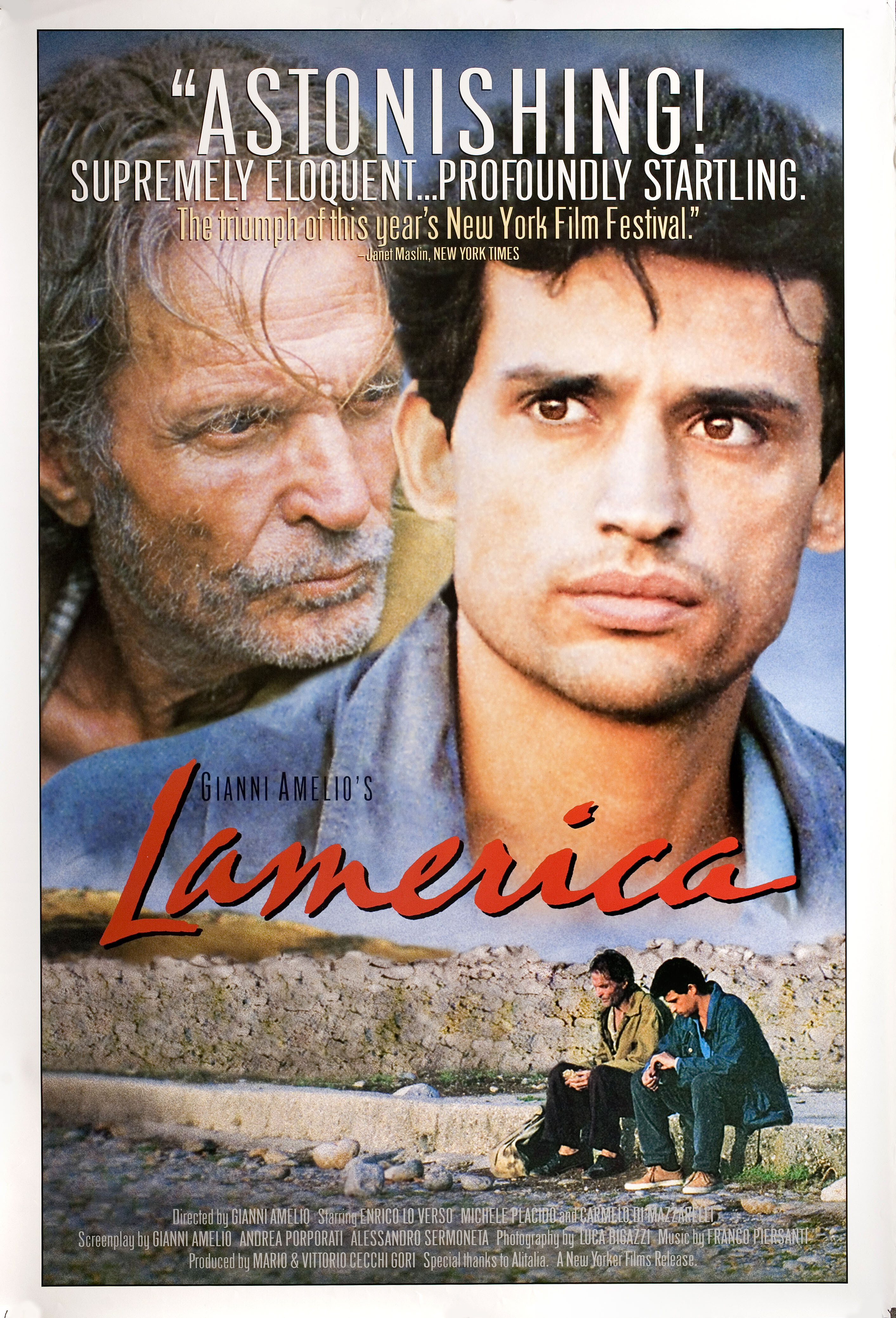 Ламерика / Америка (Lamerica, 1994), режиссёр Джанни Амелио, американский постер к фильму, 1994 год