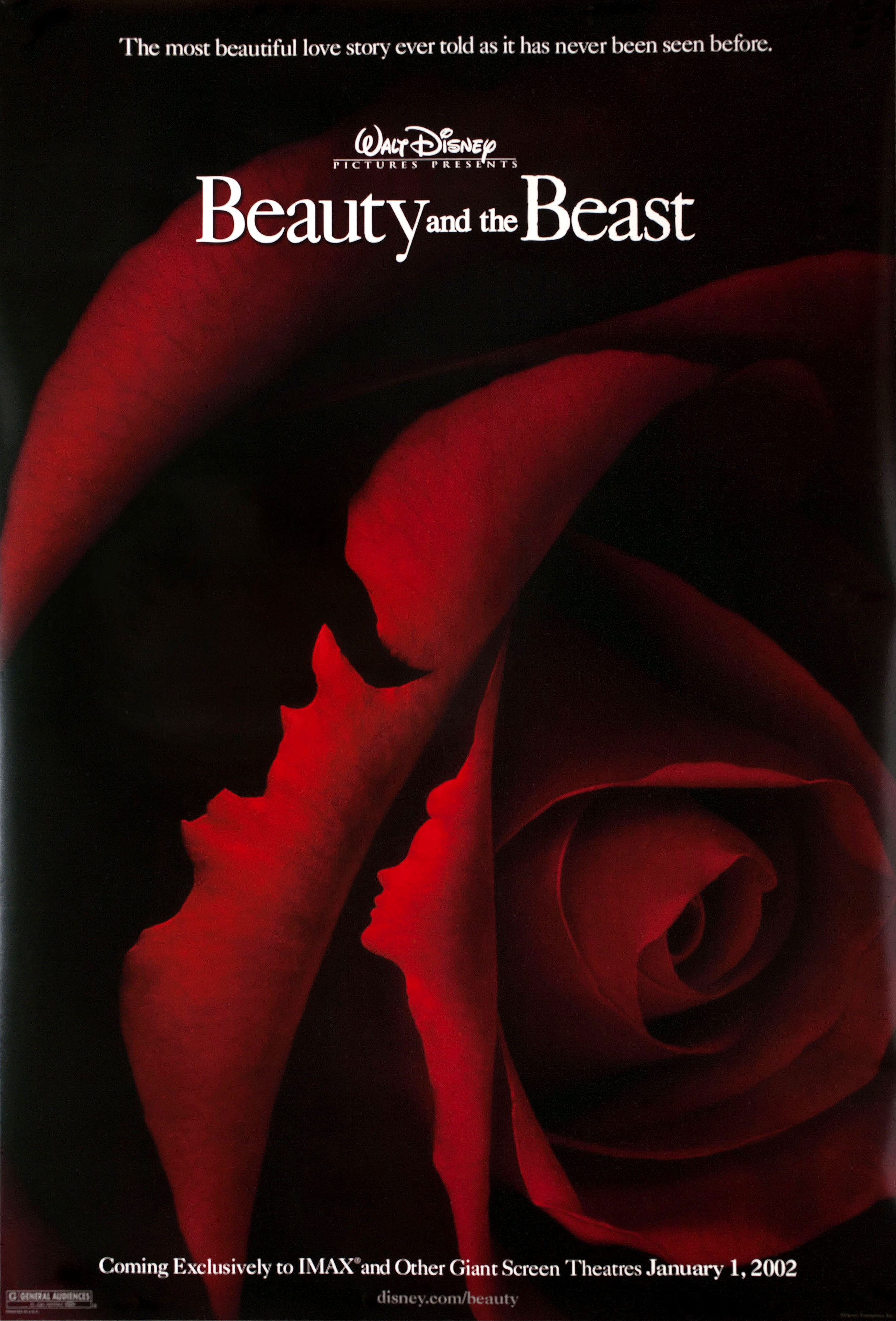 Красавица и чудовище (Beauty and the Beast, 1991), режиссёр Гэри Трусдэйл, американский постер к фильму, 2002 год