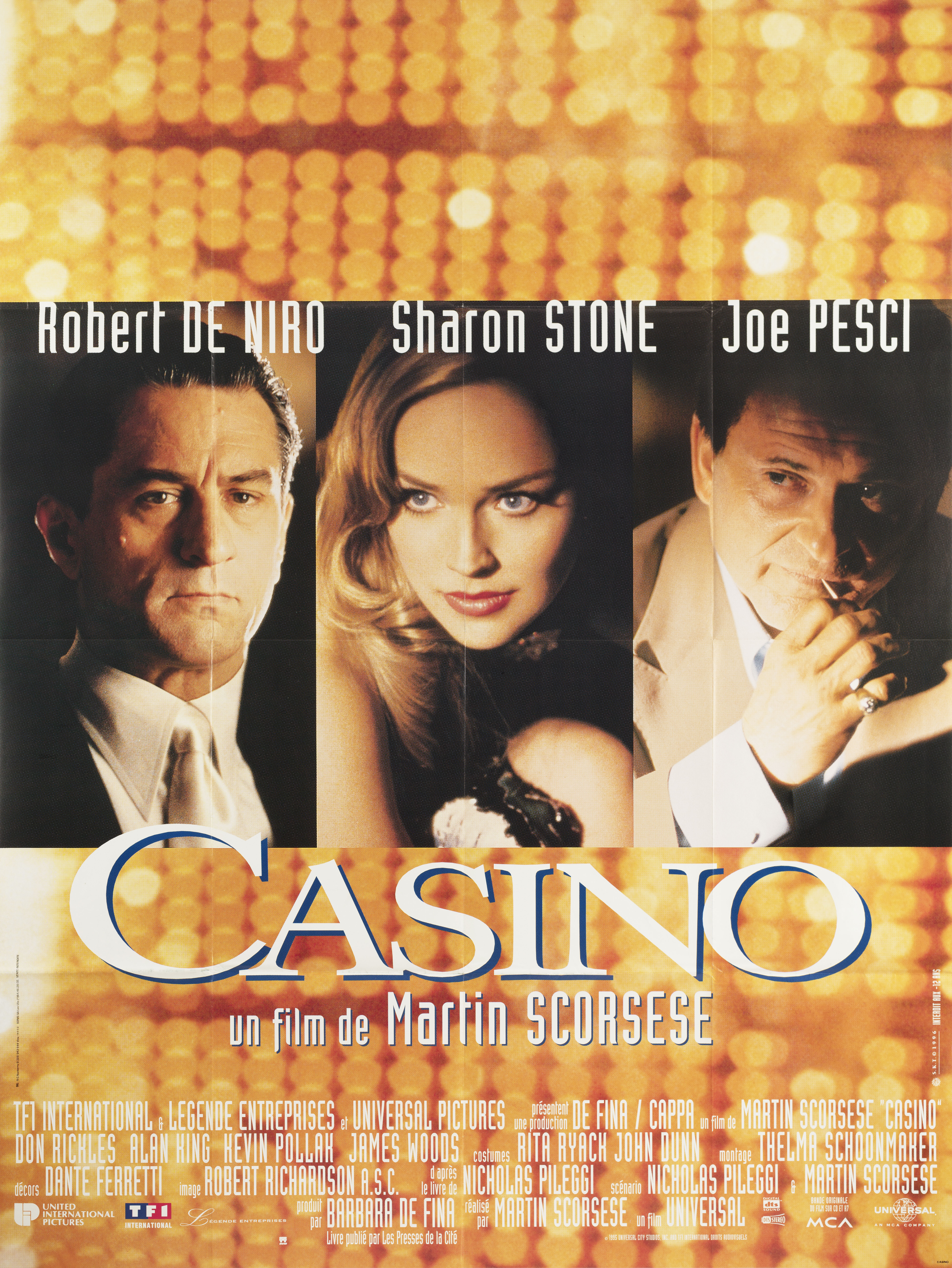 Казино (Casino, 1995), режиссёр Мартин Скорсезе, французский постер к фильму, 1995 год