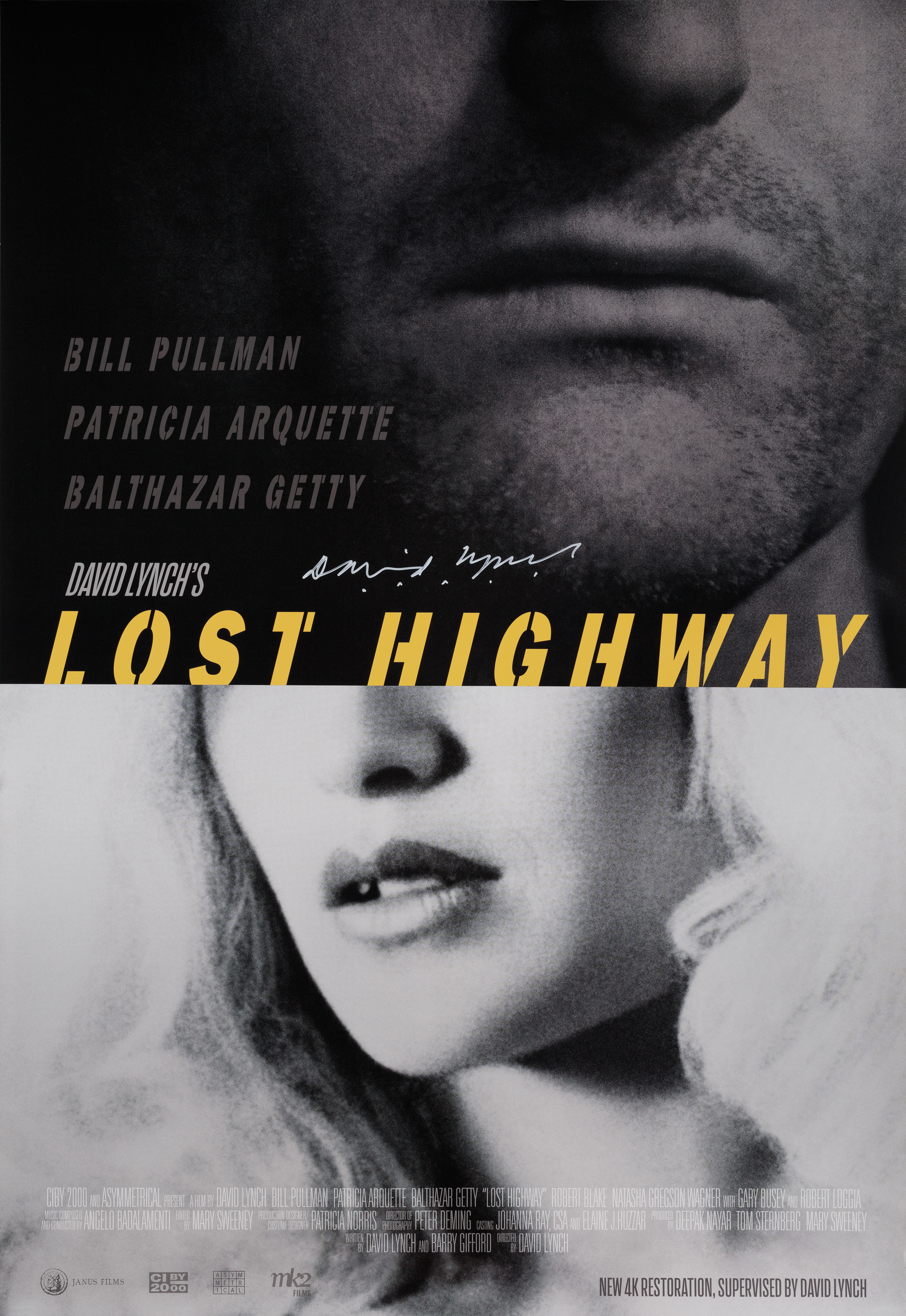 Шоссе в никуда (Lost Highway, 1997), режиссёр Дэвид Линч, американский постер к фильму, 2022 год