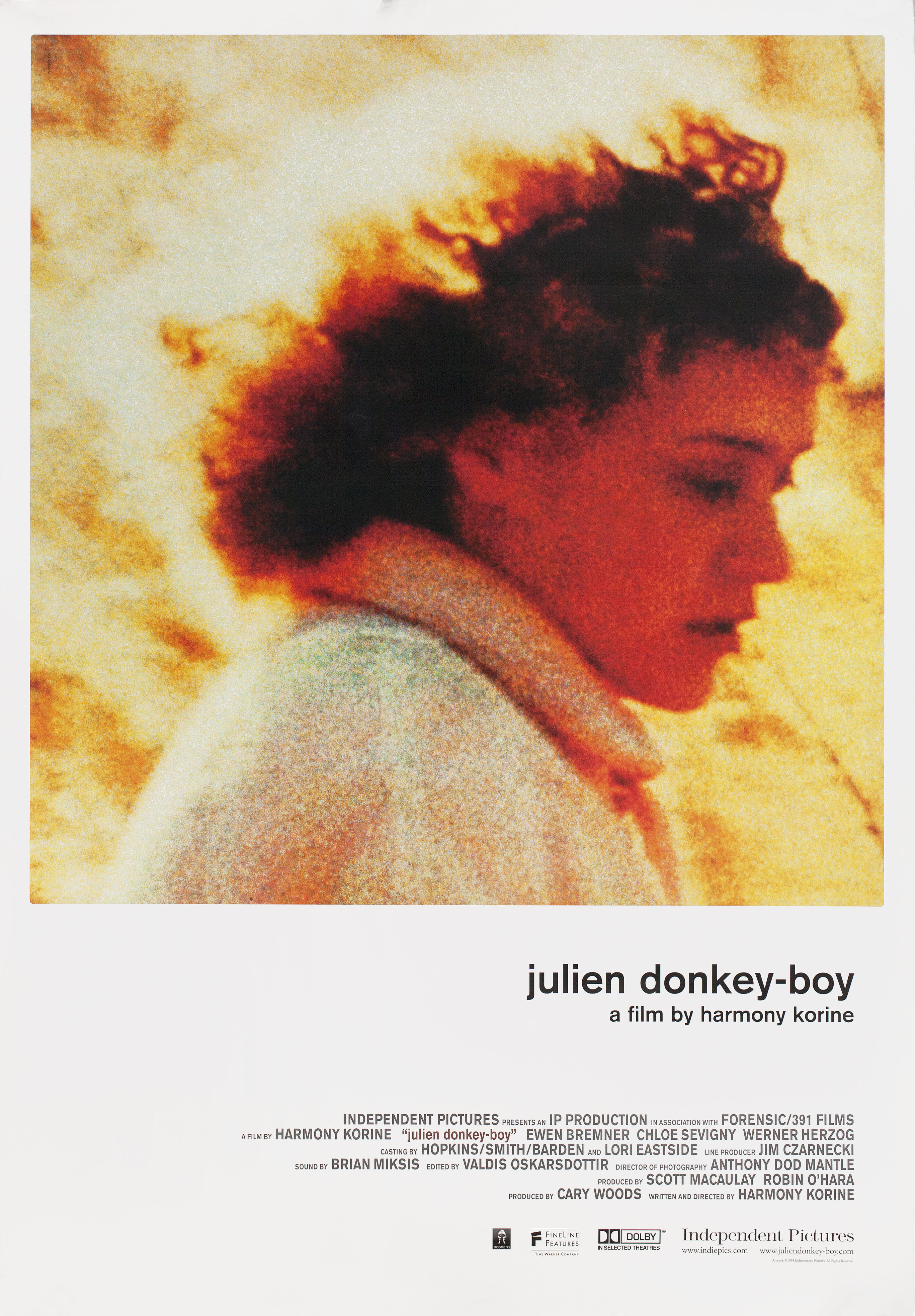 Осленок Джулиэн (Julien Donkey-Boy, 1999), режиссёр Хармони Корин, американский постер к фильму, 1999 год