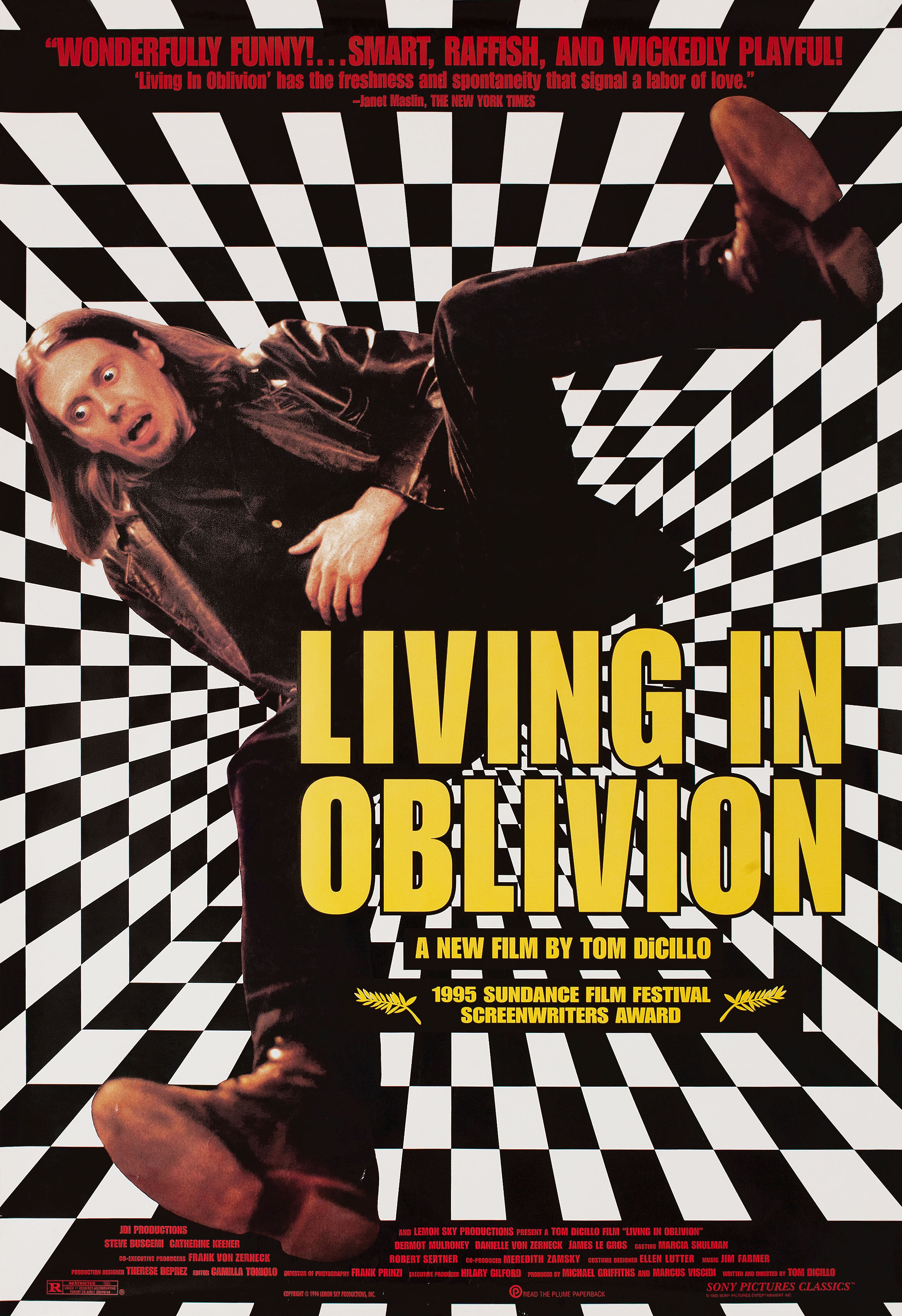 Жизнь в забвении (Living in Oblivion, 1995), режиссёр Том ДиЧилло, американский постер к фильму, 1995 год