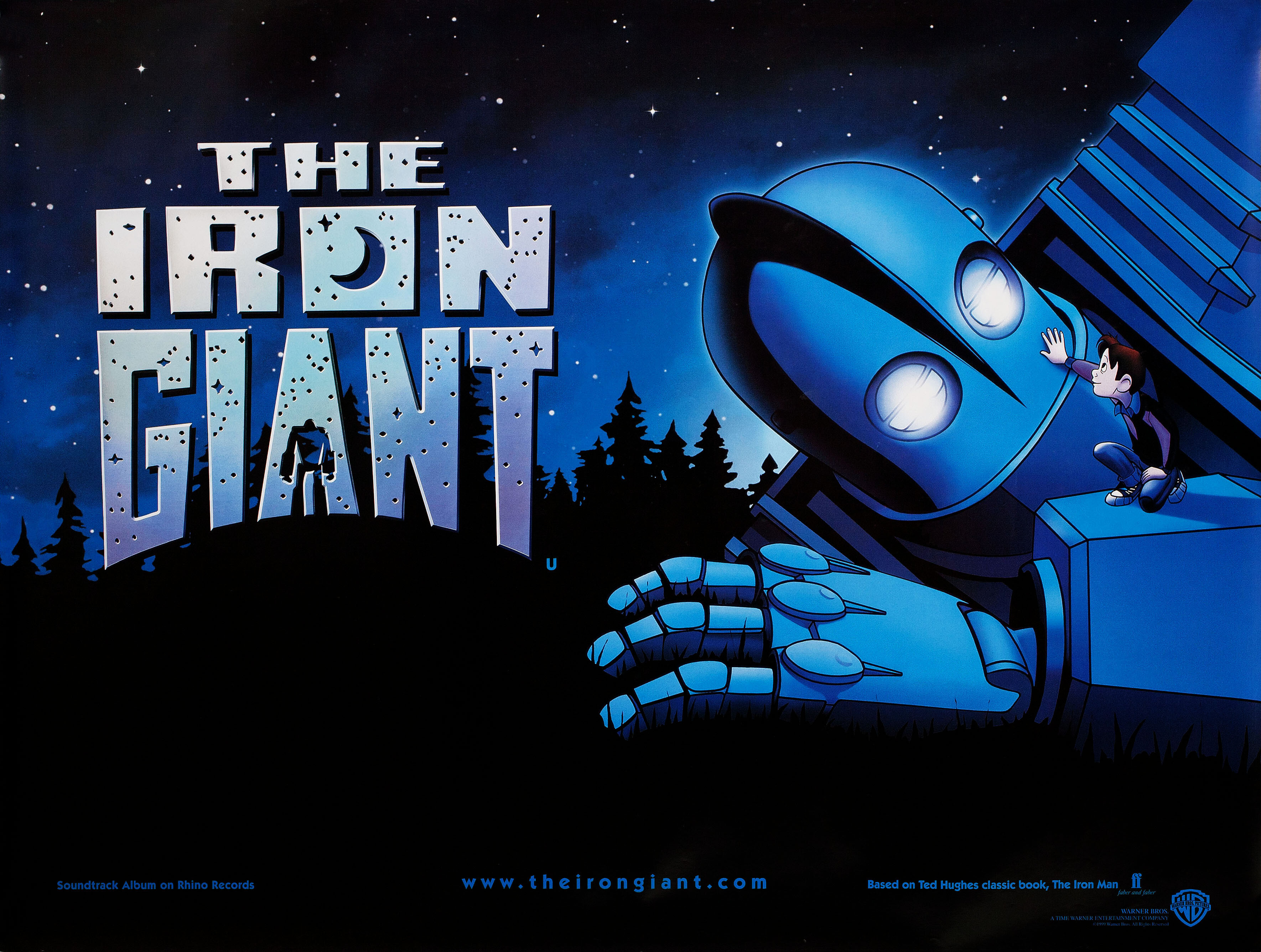 Стальной гигант (The Iron Giant, 1999), режиссёр Брэд Бёрд, британский постер к мультфильму, 1999 год