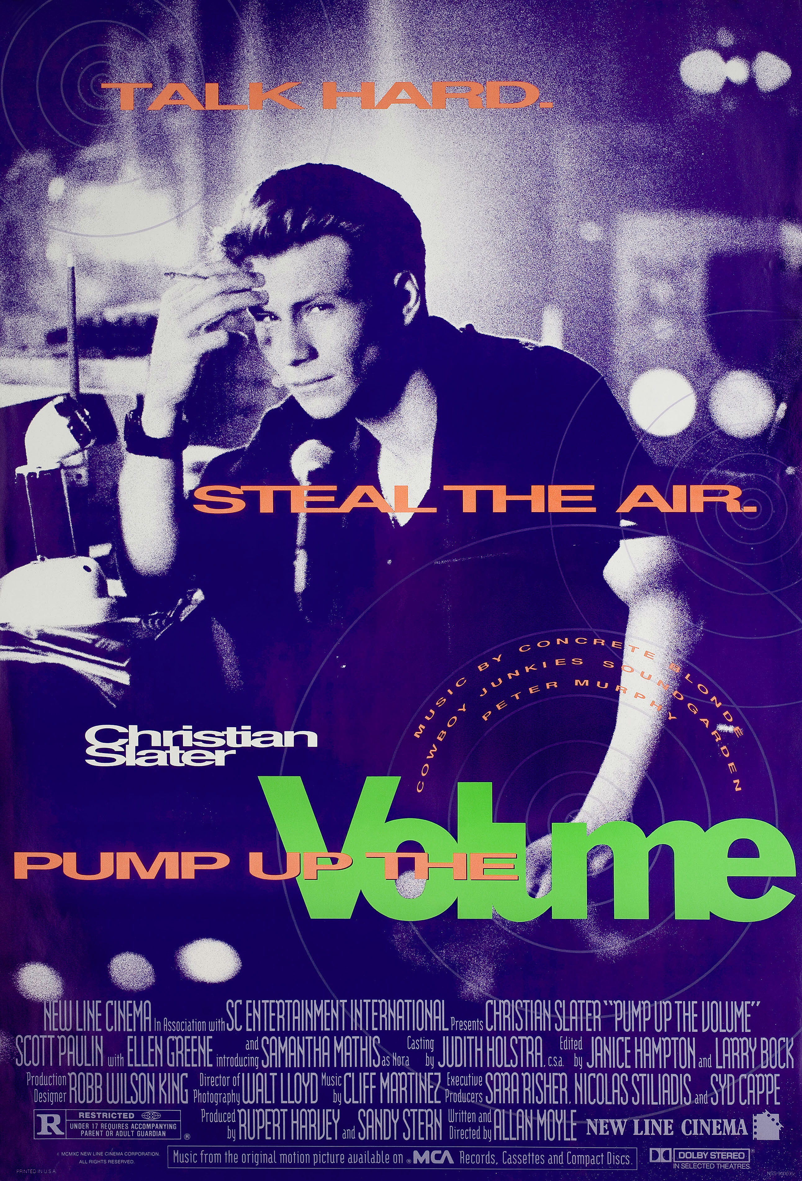 Прибавьте громкость (Pump Up the Volume, 1990), режиссёр Аллан Майл, американский постер к фильму, 1990 год