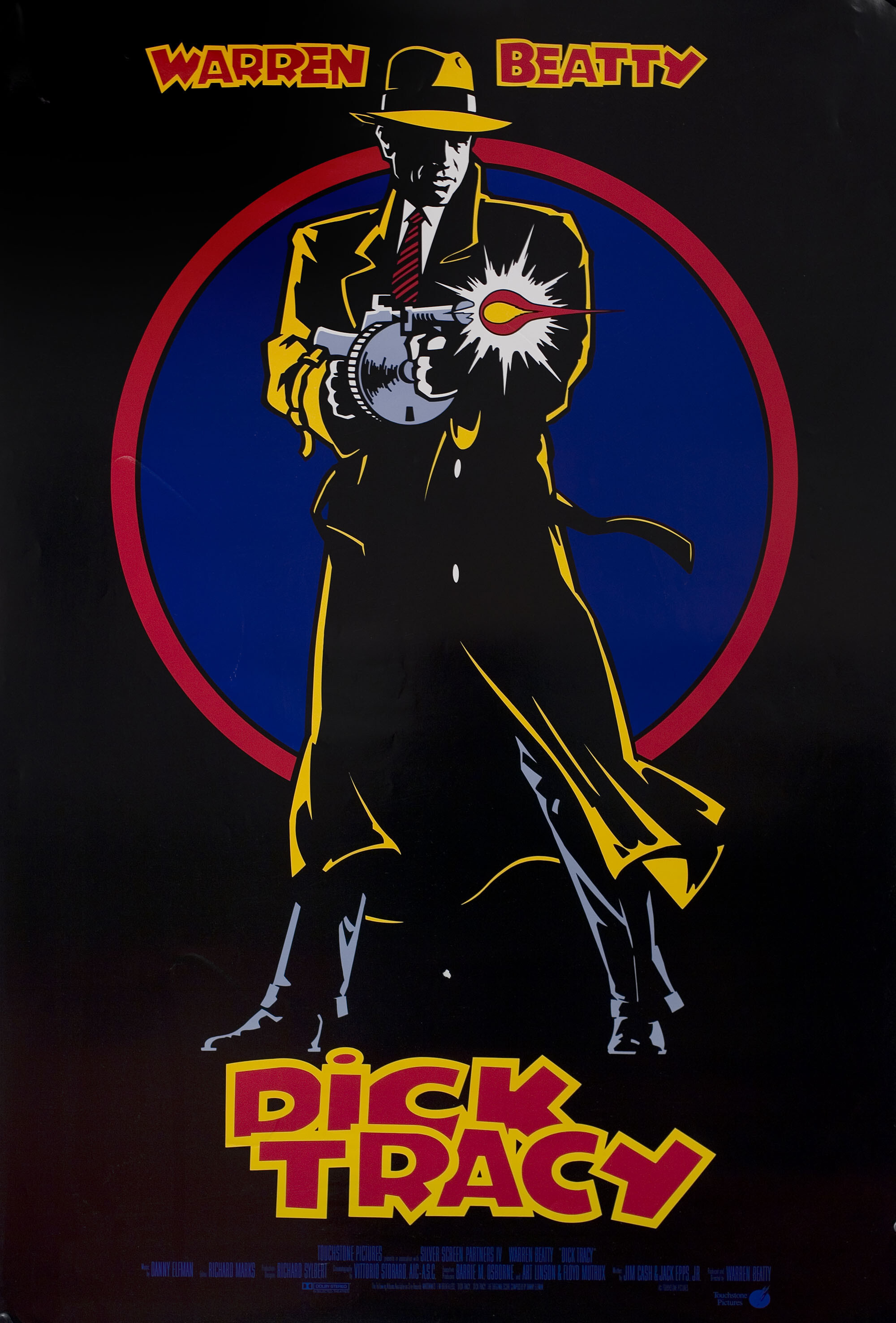 Дик Трейси (Dick Tracy, 1990), режиссёр Уоррен Битти, американский постер к фильму, 1990 год