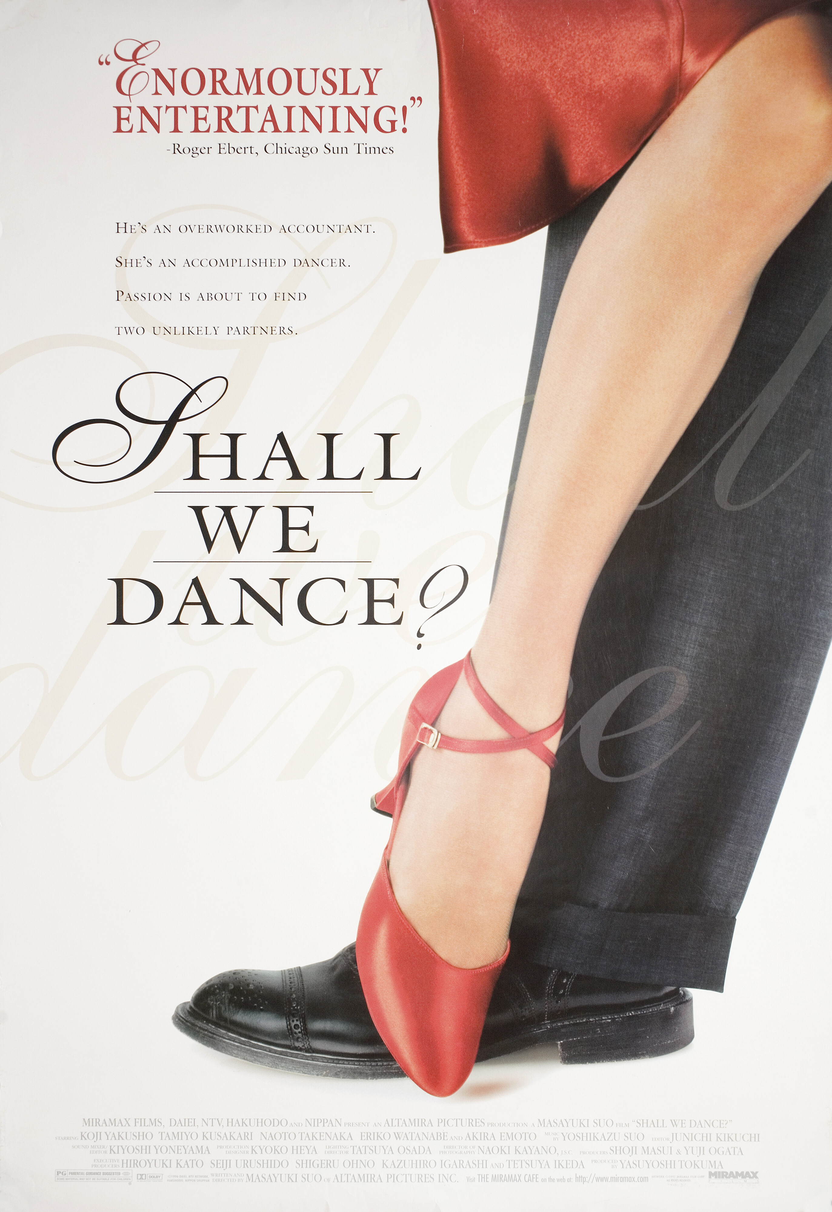 Давайте потанцуем? (Shall We Dance, 1996), режиссёр Масаюки Суо, американский постер к фильму, 1997 год