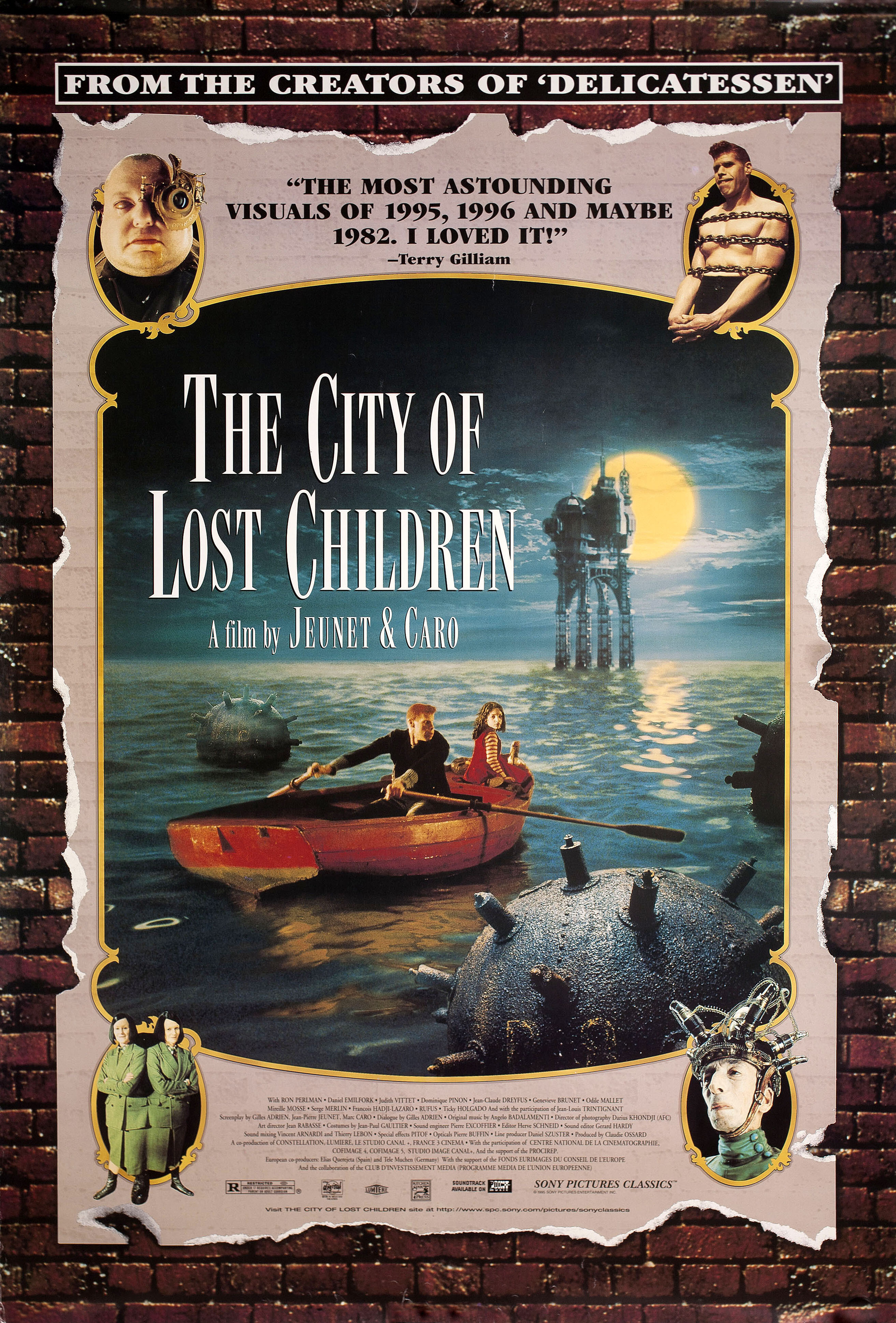 Город потерянных детей (The City of Lost Children, 1995), режиссёр Марк Каро, американский постер к фильму, автор Лес Каро, 1995 год