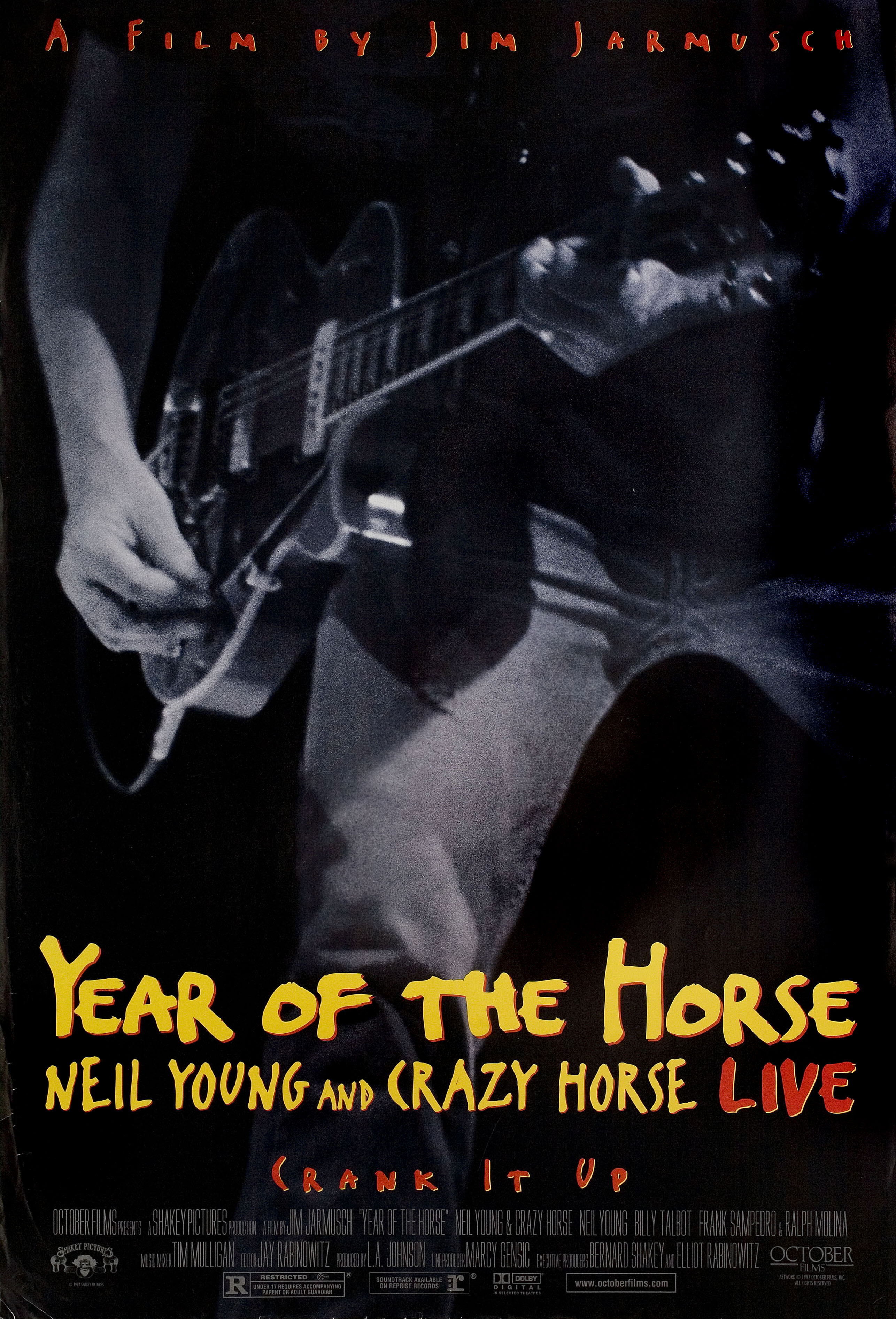 Год лошади (Year of the Horse, 1997), режиссёр Джим Джармуш, американский постер к фильму, 1997 год_1