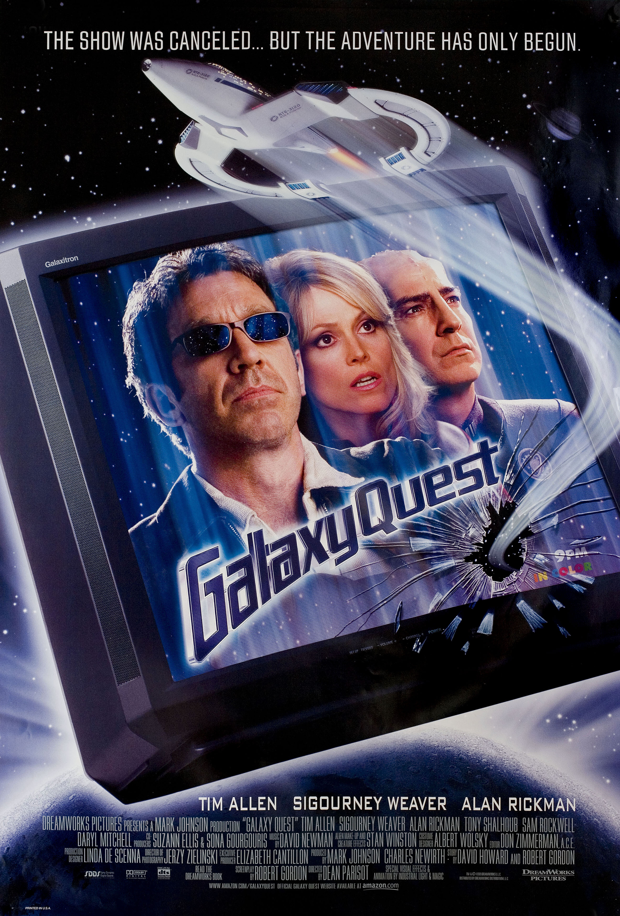 В поисках галактики (Galaxy Quest, 1999), режиссёр Дин Паризо, американский постер к фильму, 1999 год