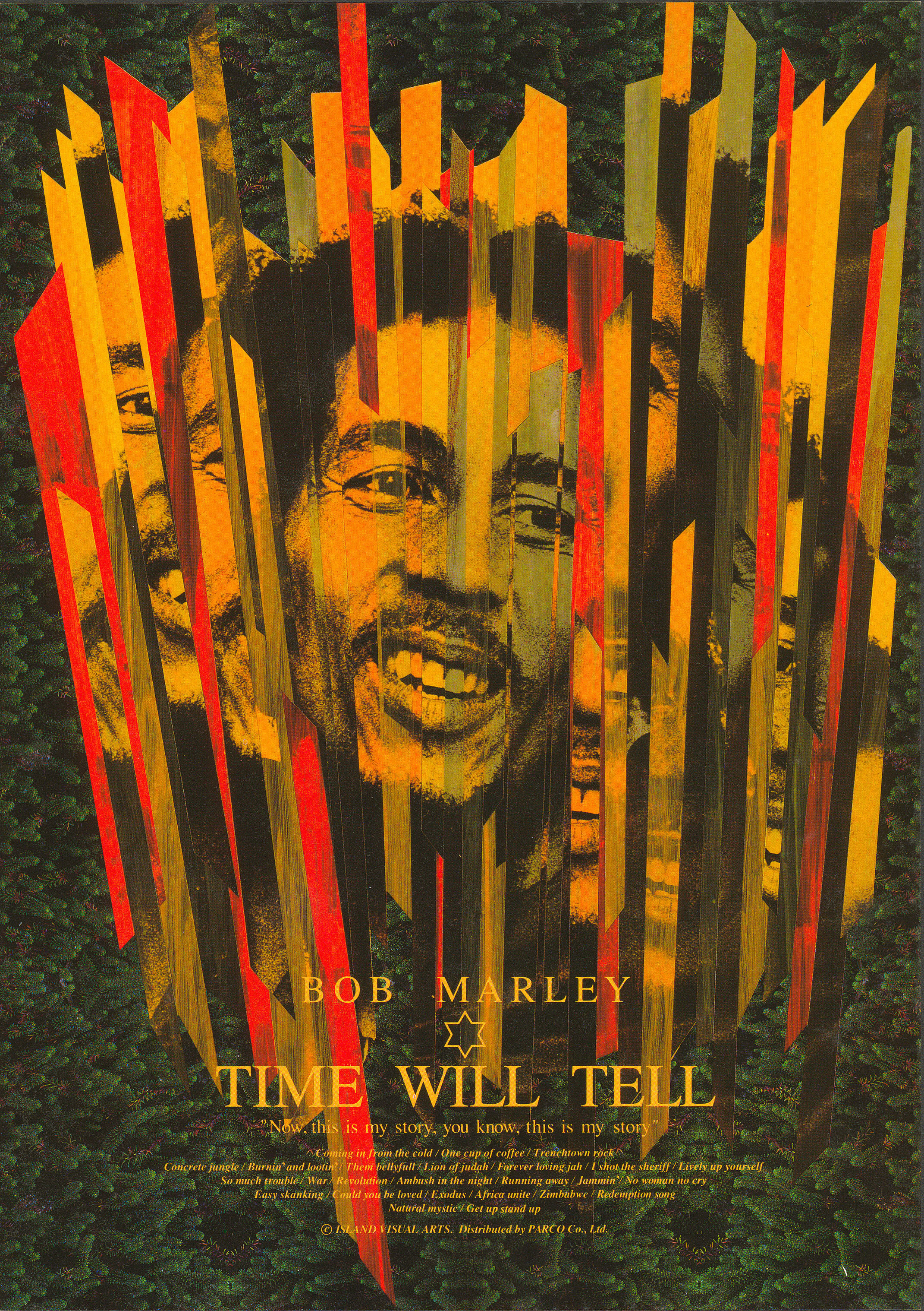 Боб Марли: Время покажет (Time Will Tell, 1992), режиссёр Деклан Лауни, японский постер к фильму,  2019 год