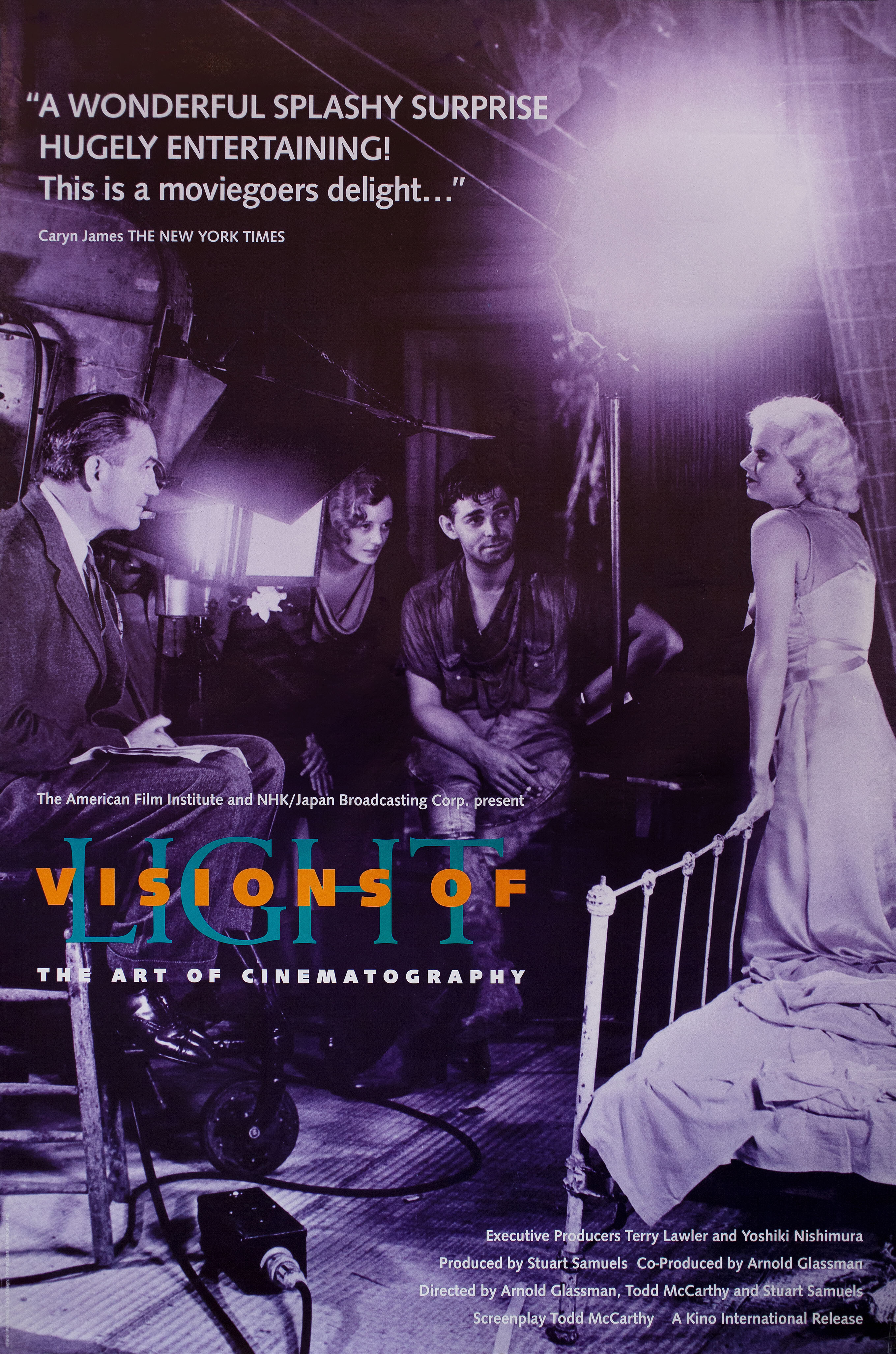 В луче света (Visions of Light, 1992), режиссёр Арнольд Глассман, американский постер к фильму, 1993 год