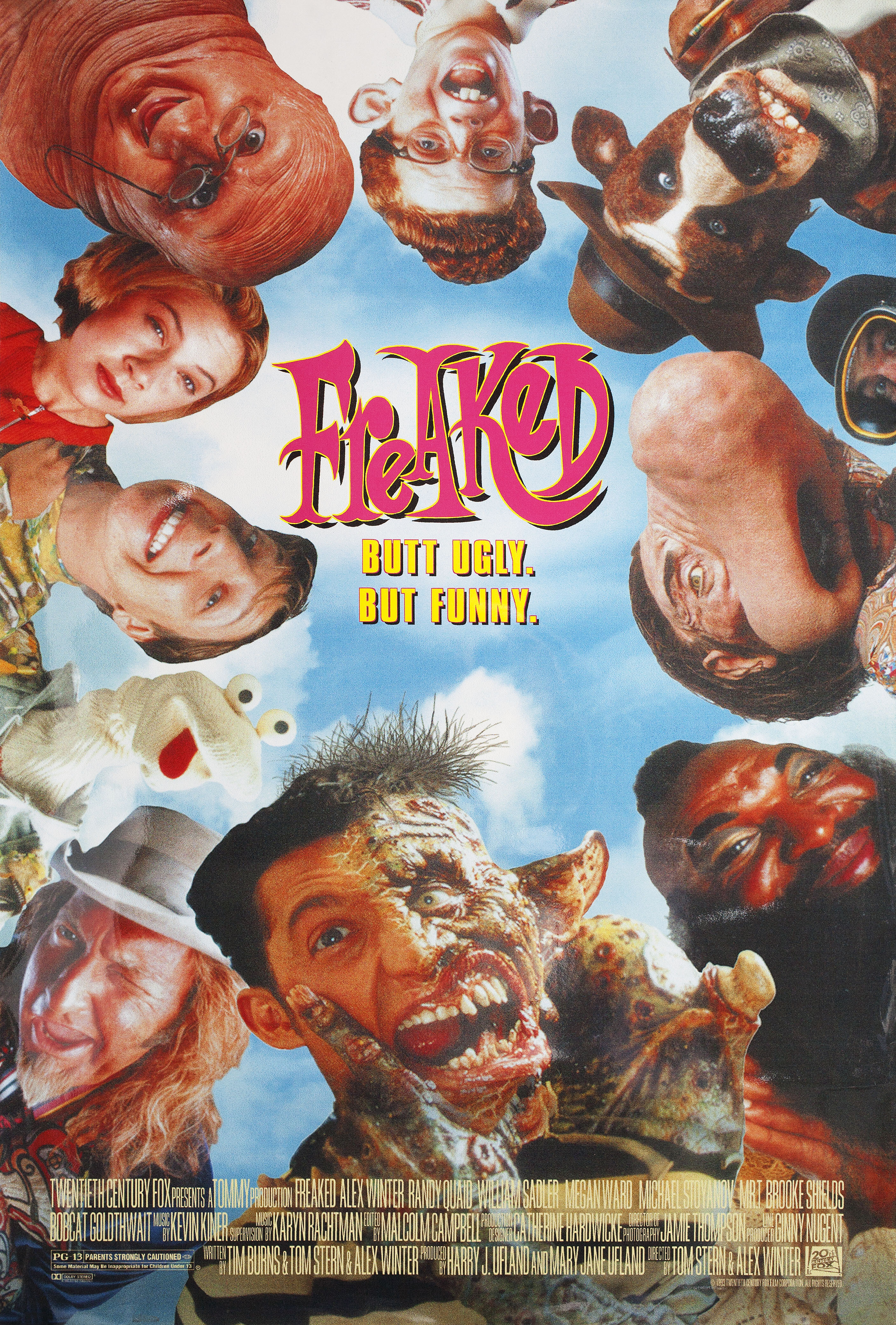 Уроды (Freaked, 1993), режиссёр Том Штерн, американский постер к фильму, 1993 год