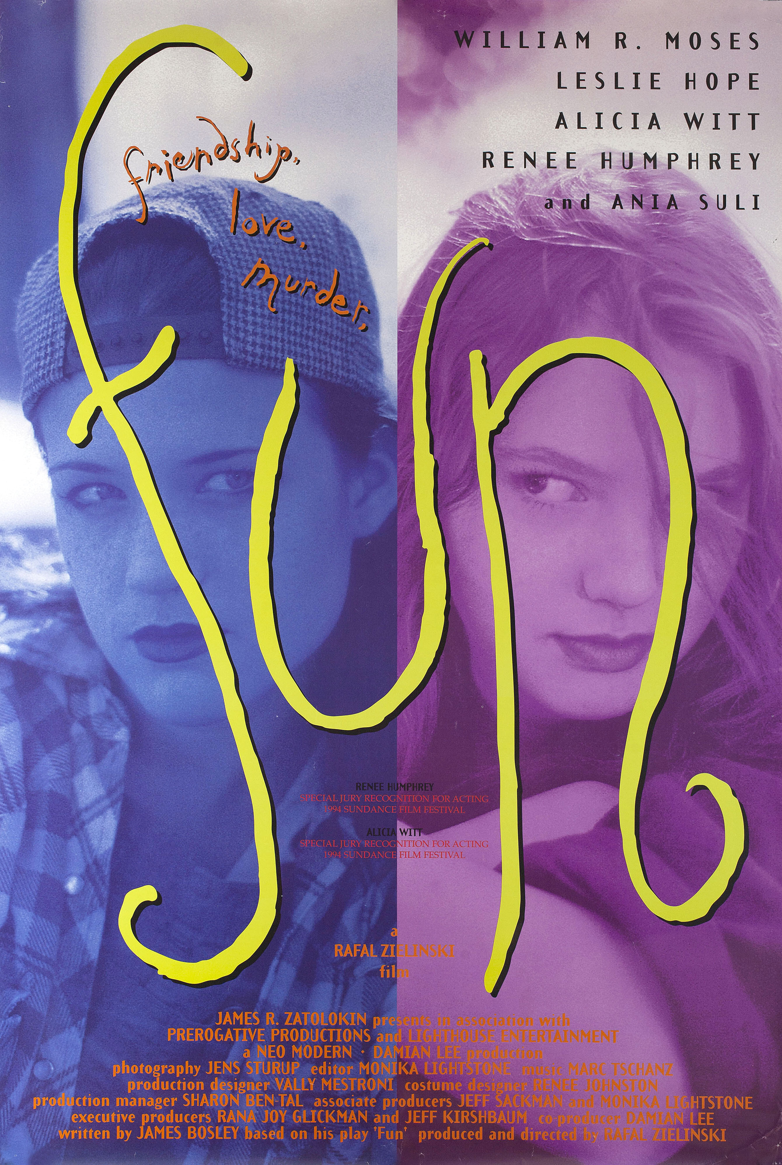 Убийство ради забавы (Fun, 1994), режиссёр Рафал Зелински, американский постер к фильму, 1994 год