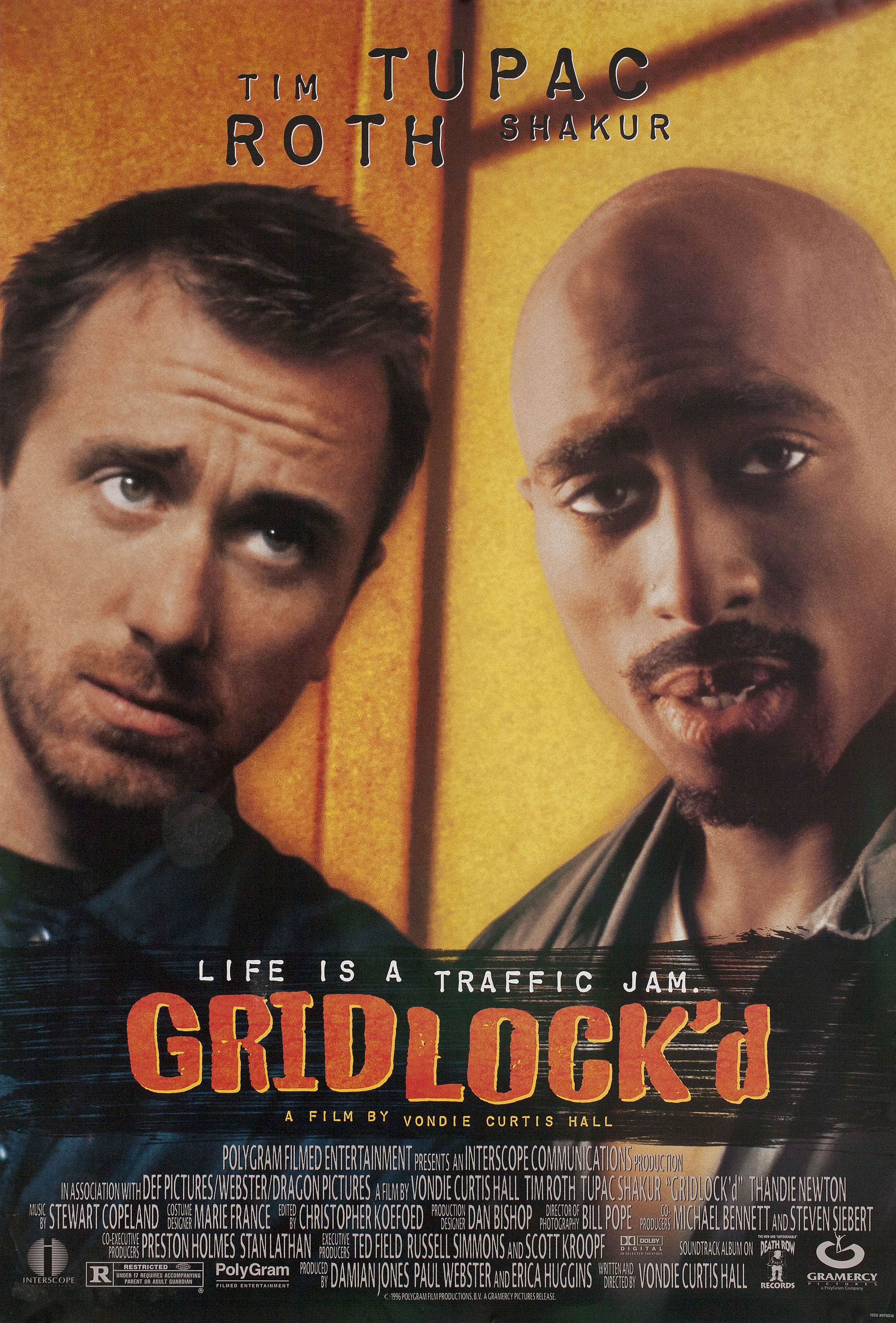 В тупике (Gridlockd, 1997), режиссёр Вонди Кёртис-Холл, американский постер к фильму, 1997 год