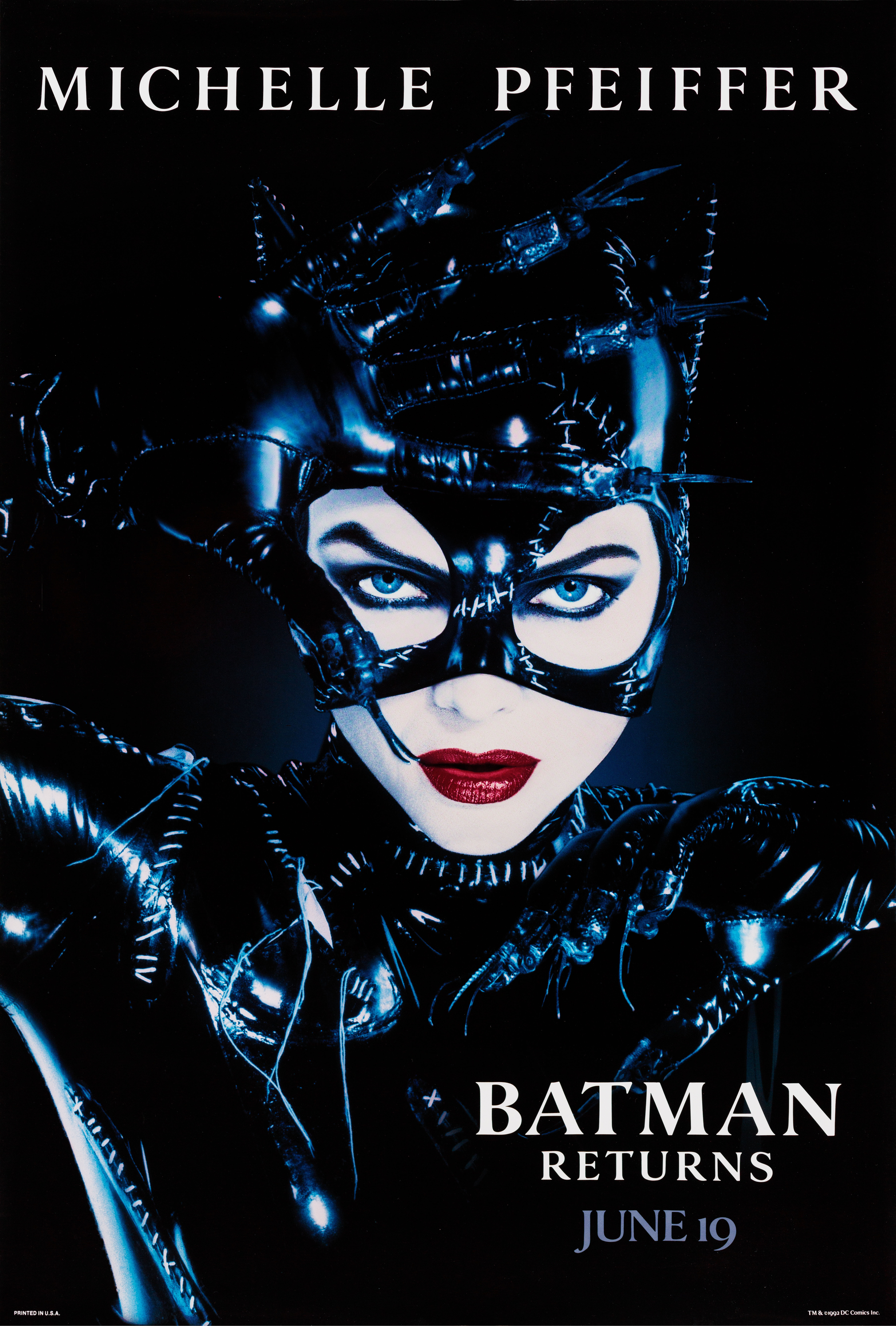 Бэтмен возвращается (Batman Returns, 1992), режиссёр Тим Бертон, американский постер к фильму, 1992 год (4)