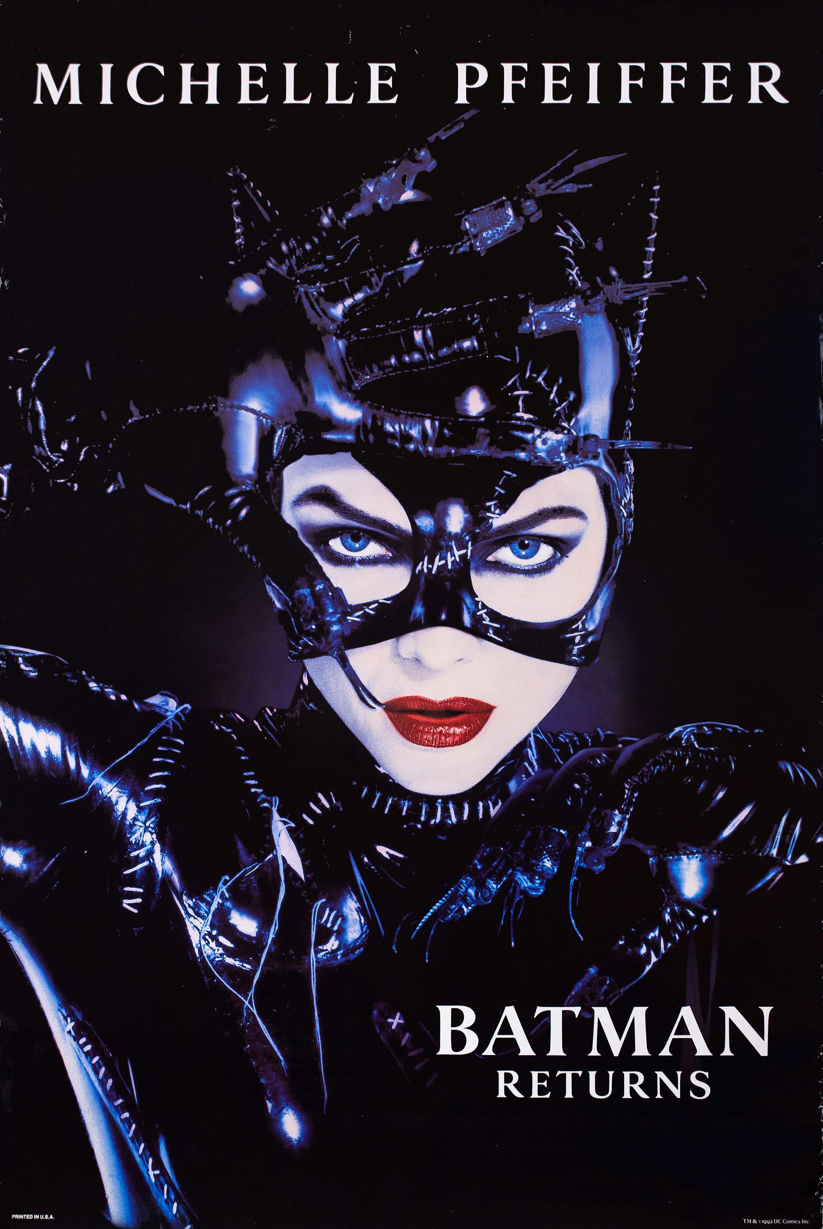 Бэтмен возвращается (Batman Returns, 1992), режиссёр Тим Бертон, американский постер к фильму, 1992 год