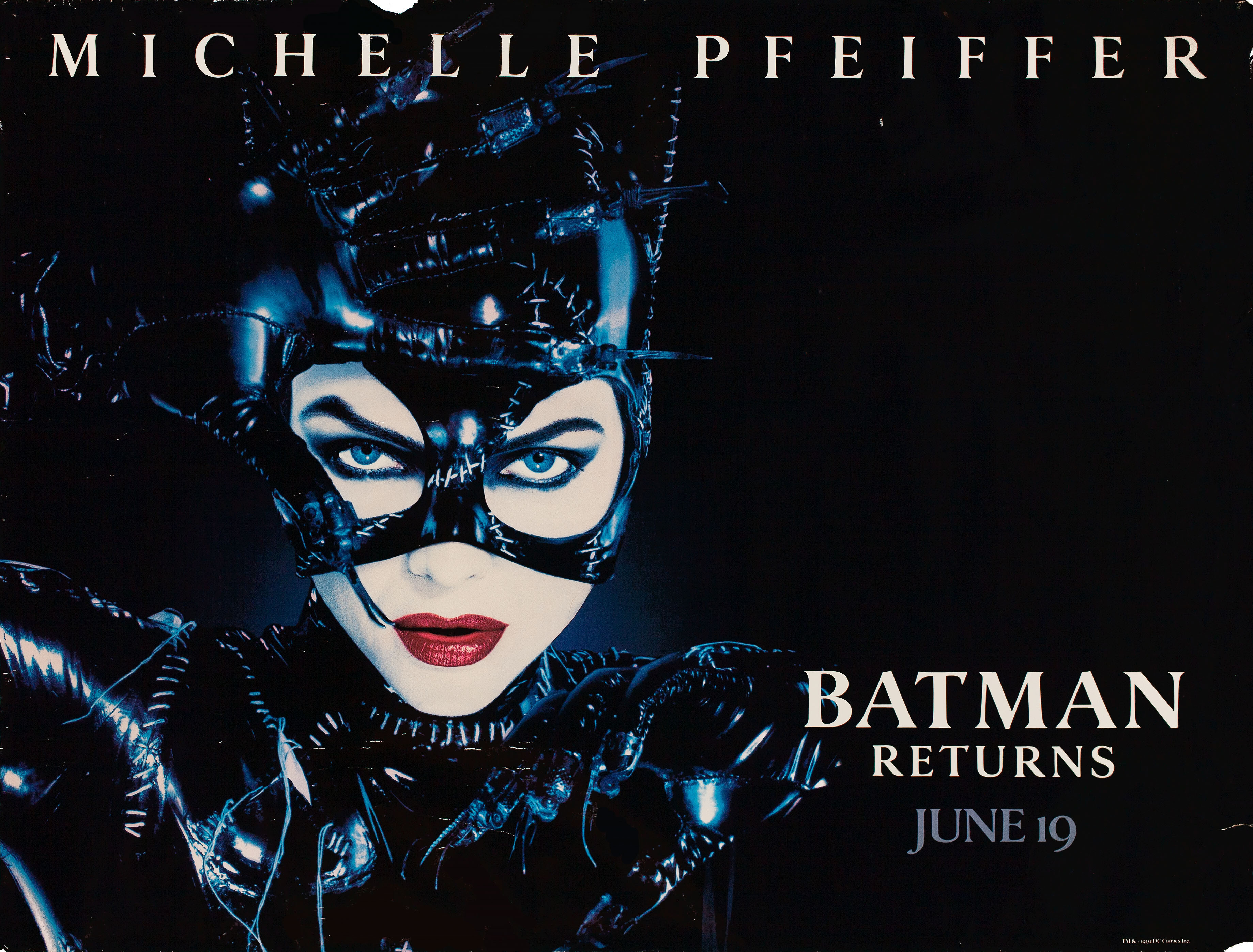 Бэтмен возвращается (Batman Returns, 1992), режиссёр Тим Бертон, американский постер к фильму, 1992 год