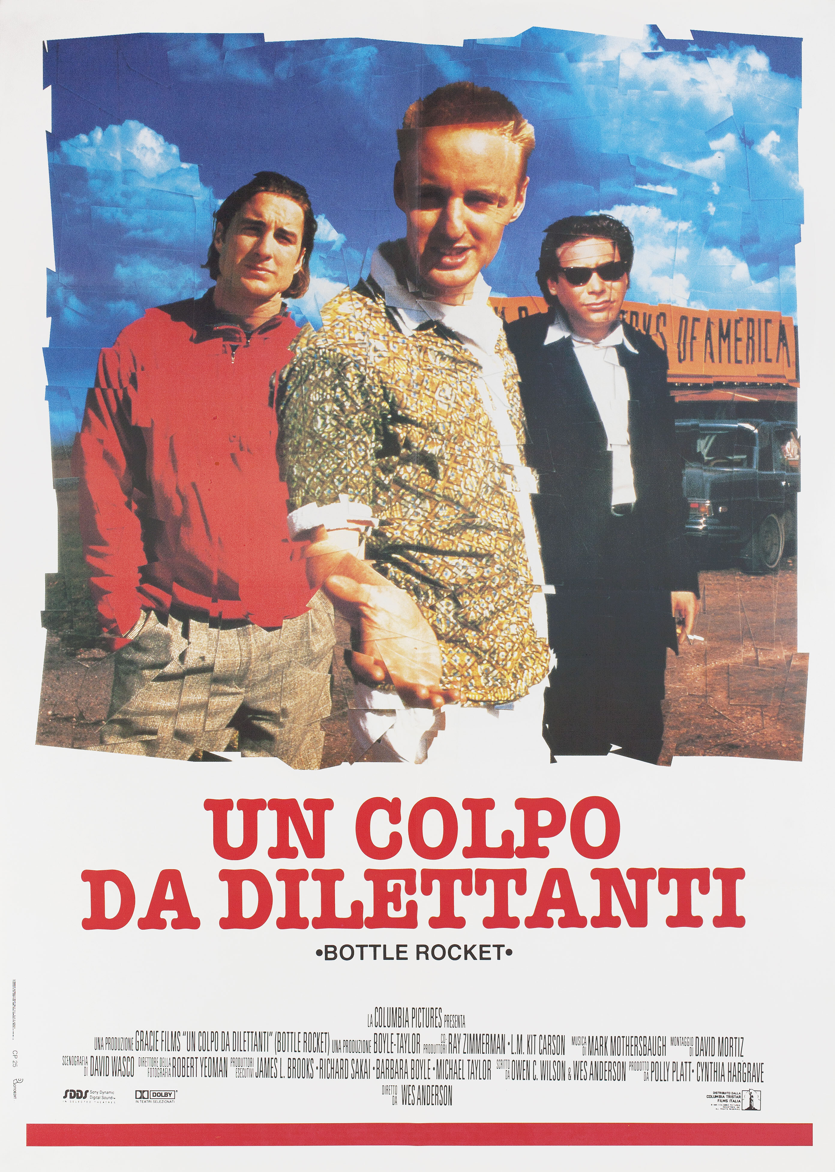 Бутылочная ракета (Bottle Rocket, 1996), режиссёр Уэс Андерсон, итальянский постер к фильму
